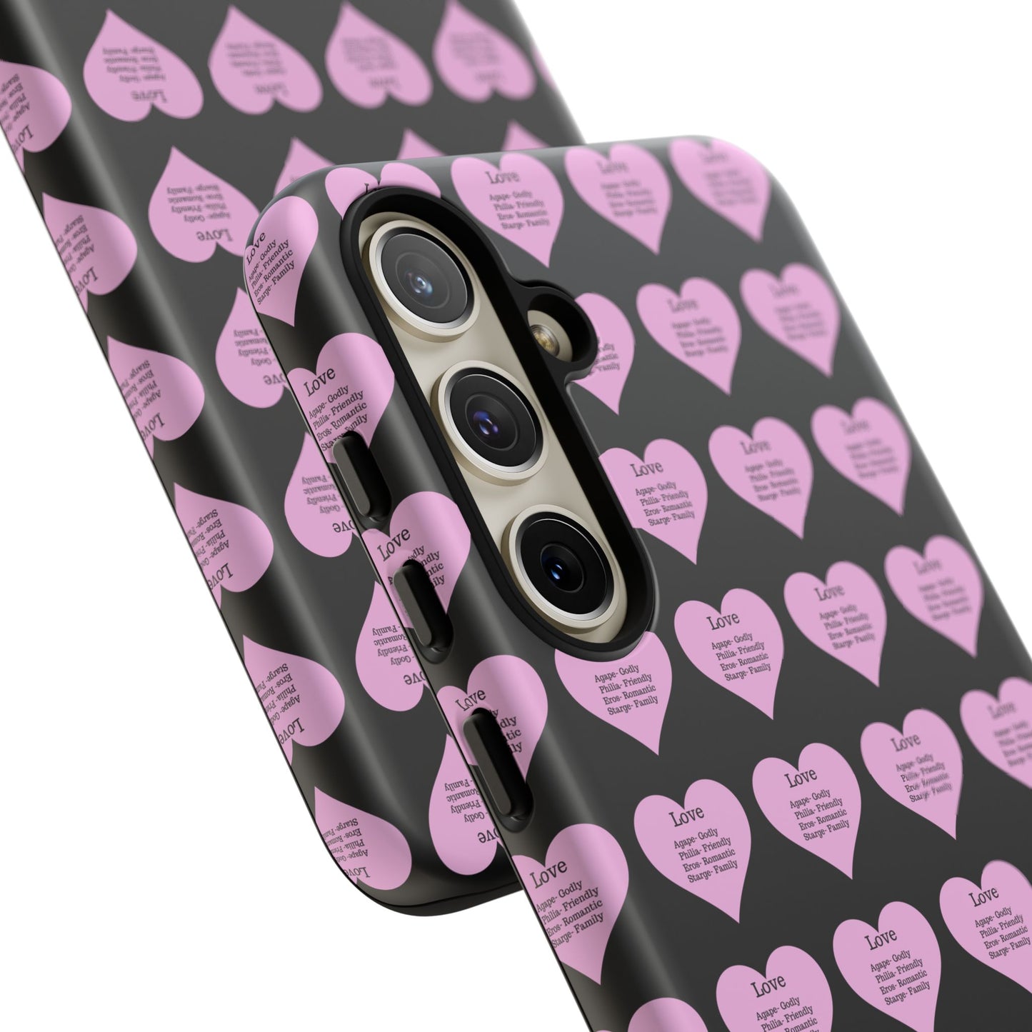 Hearts-A-Flutter Phone Case (Samsung)(Black)