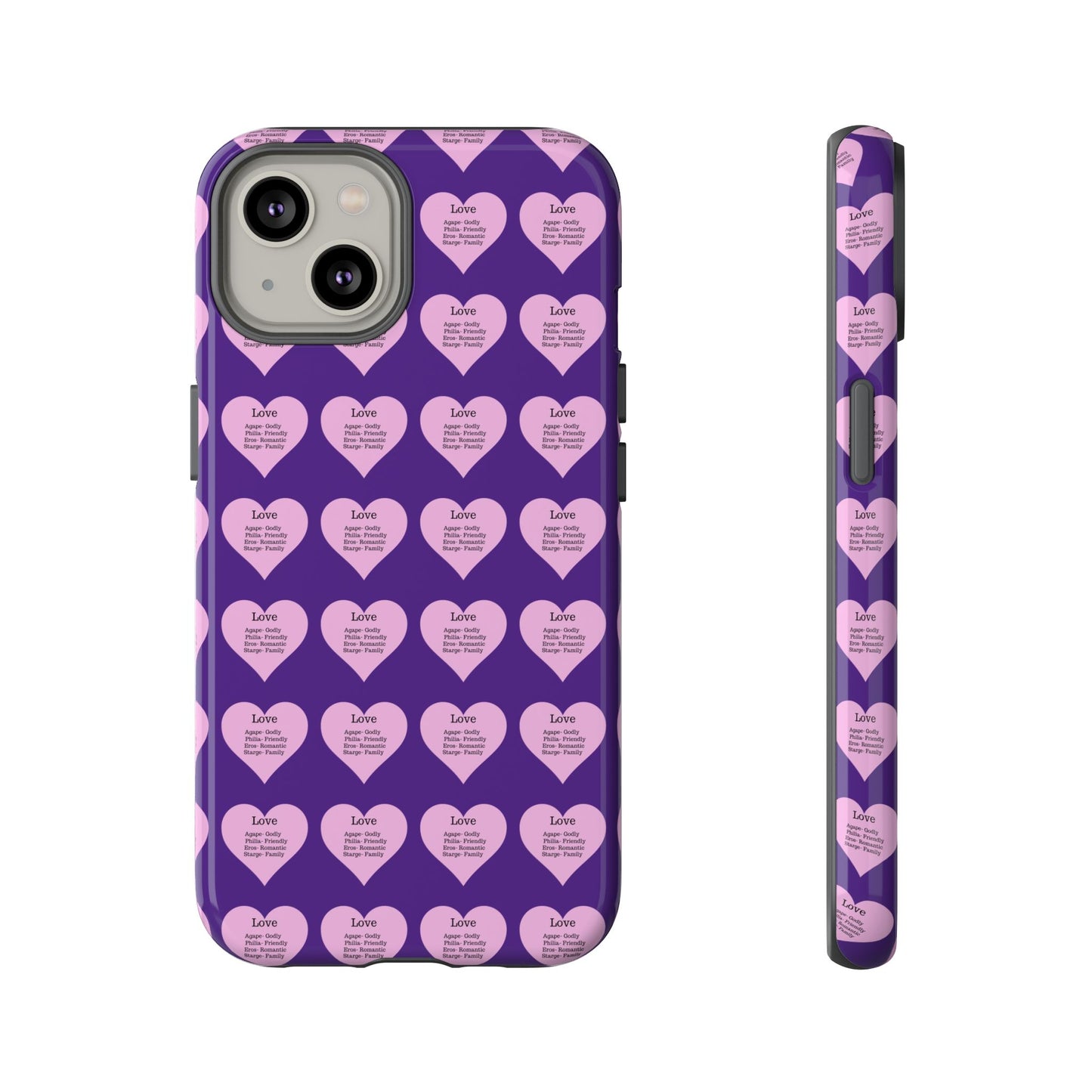Hearts-A-Flutter Phone Case (iPhone, Google Pixel)(Purple)