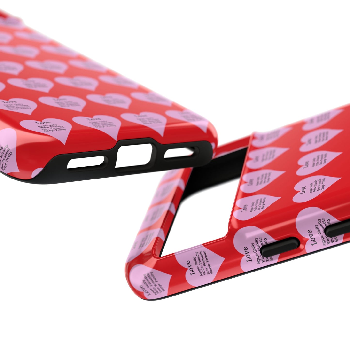Hearts-A-Flutter Phone Case (iPhone, Google Pixel)(Red)