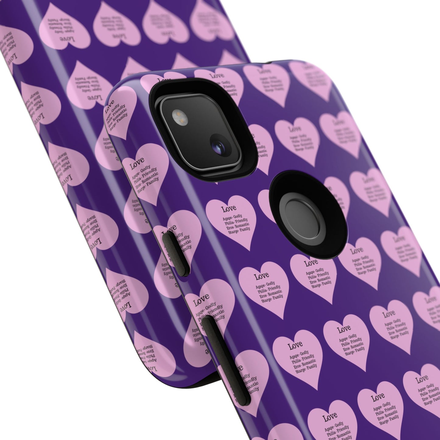 Hearts-A-Flutter Phone Case (iPhone, Google Pixel)(Purple)