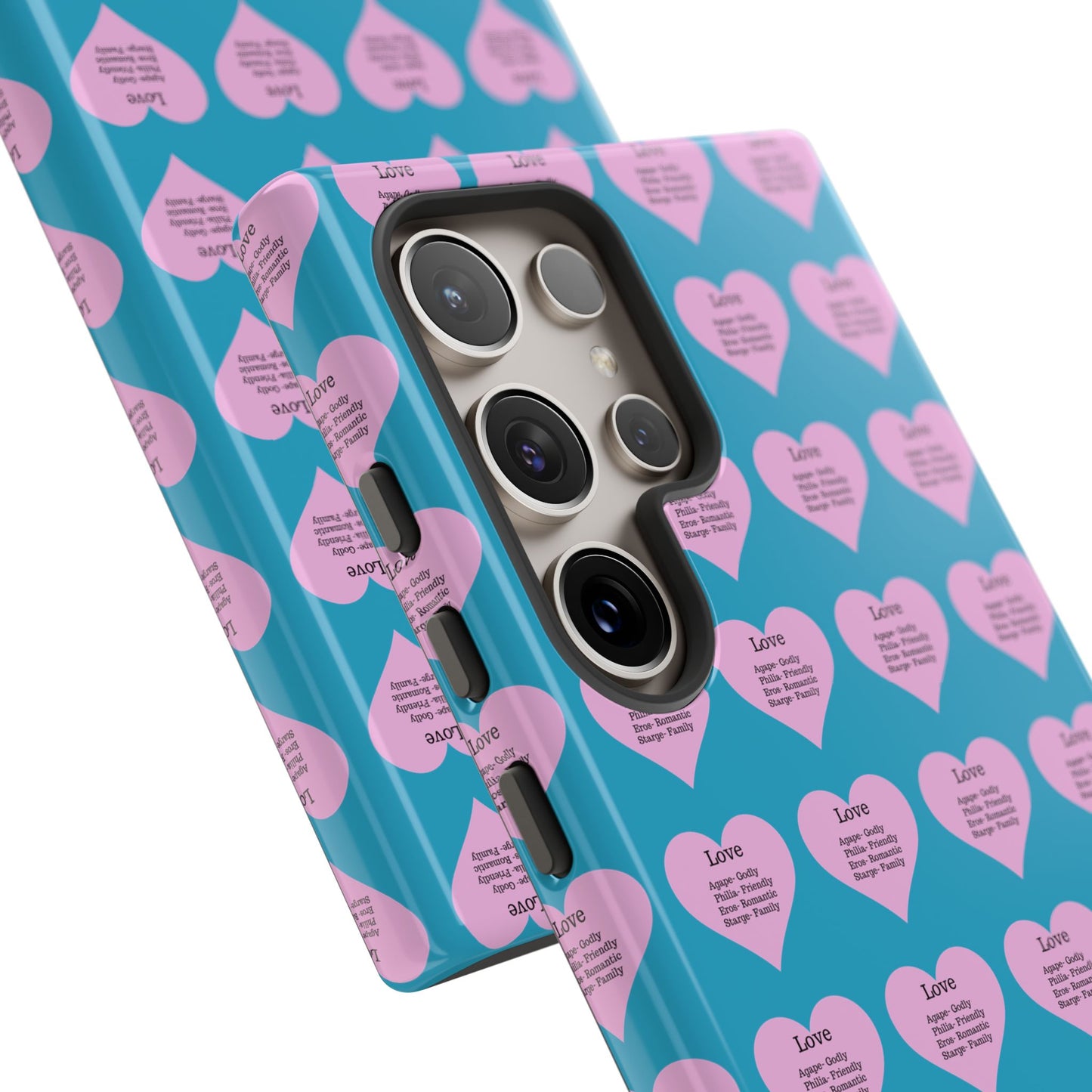 Hearts-A-Flutter Phone Case (Samsung)(Turquoise)