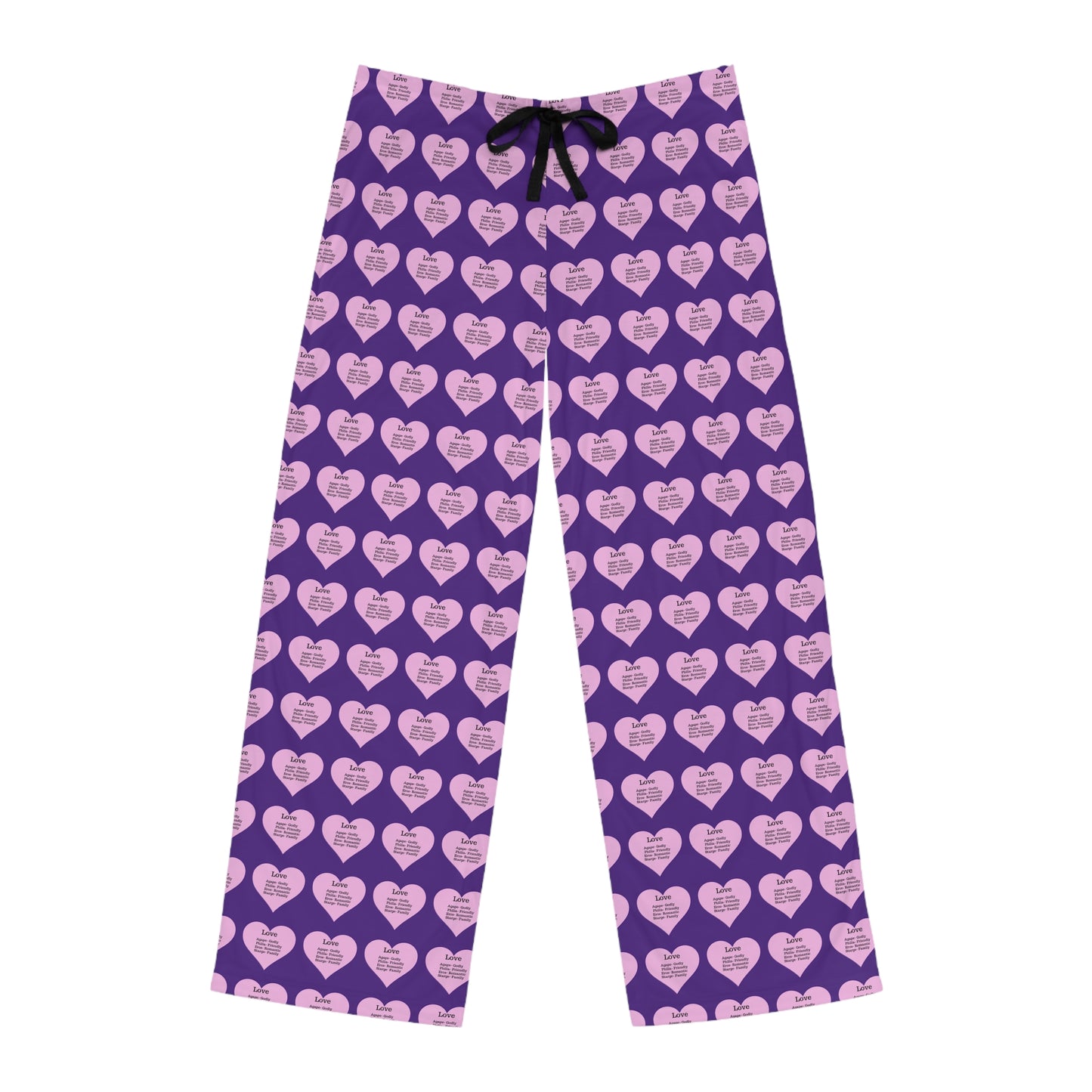 Men's All-Over Print Pajama Pants (Purple)