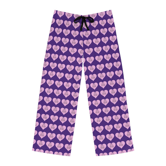 Men's All-Over Print Pajama Pants (Purple)