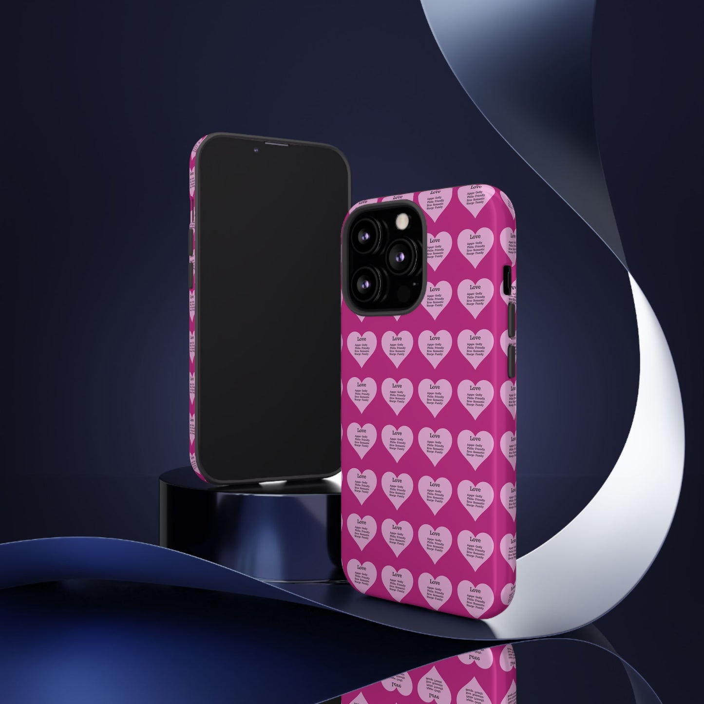 Hearts-A-Flutter Phone Case (iPhone, Google Pixel)(Pink)
