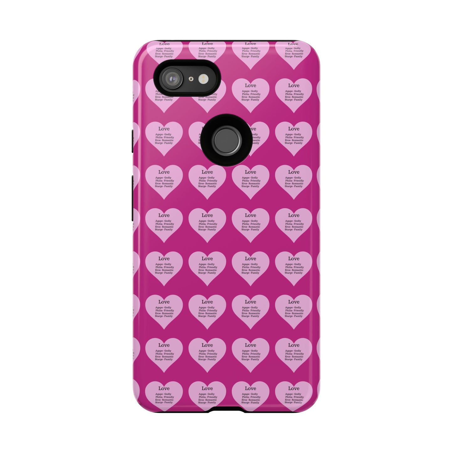 Hearts-A-Flutter Phone Case (iPhone, Google Pixel)(Pink)