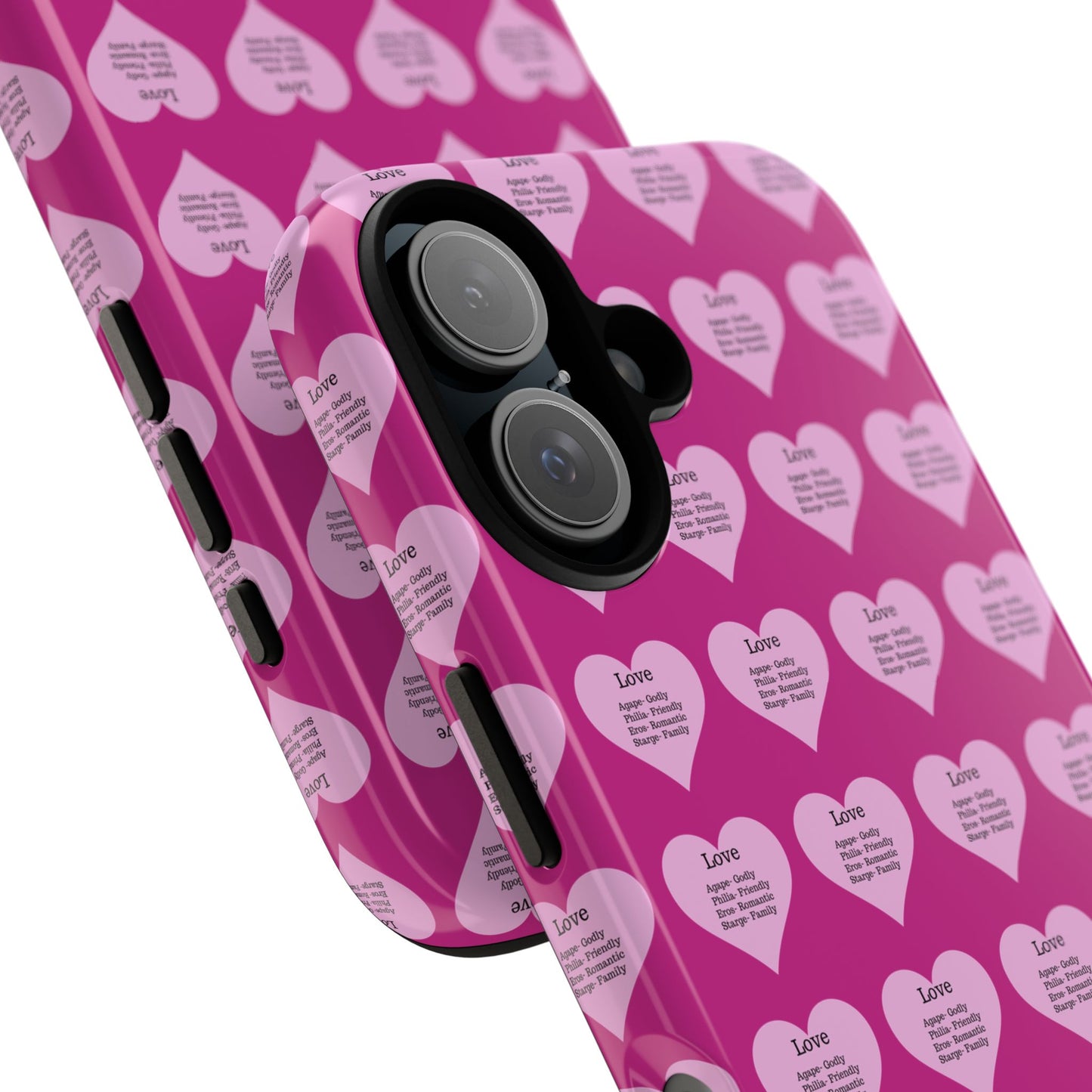 Hearts-A-Flutter Phone Case (iPhone, Google Pixel)(Pink)
