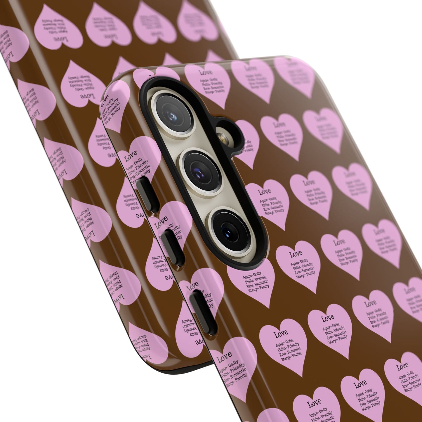 Hearts-A-Flutter Phone Case (Samsung)(Brown)