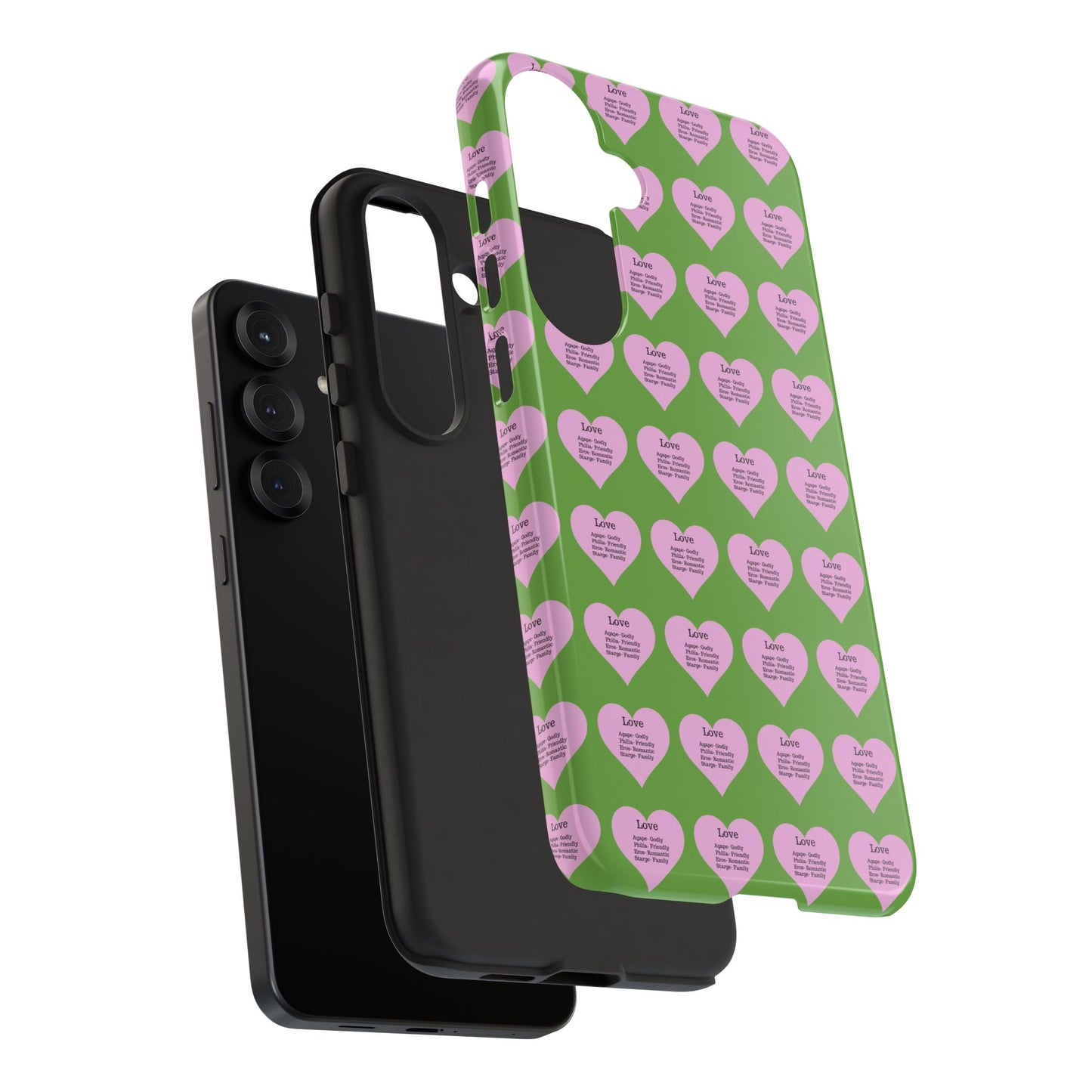 Hearts-A-Flutter Phone Case (Samsung)(Green)