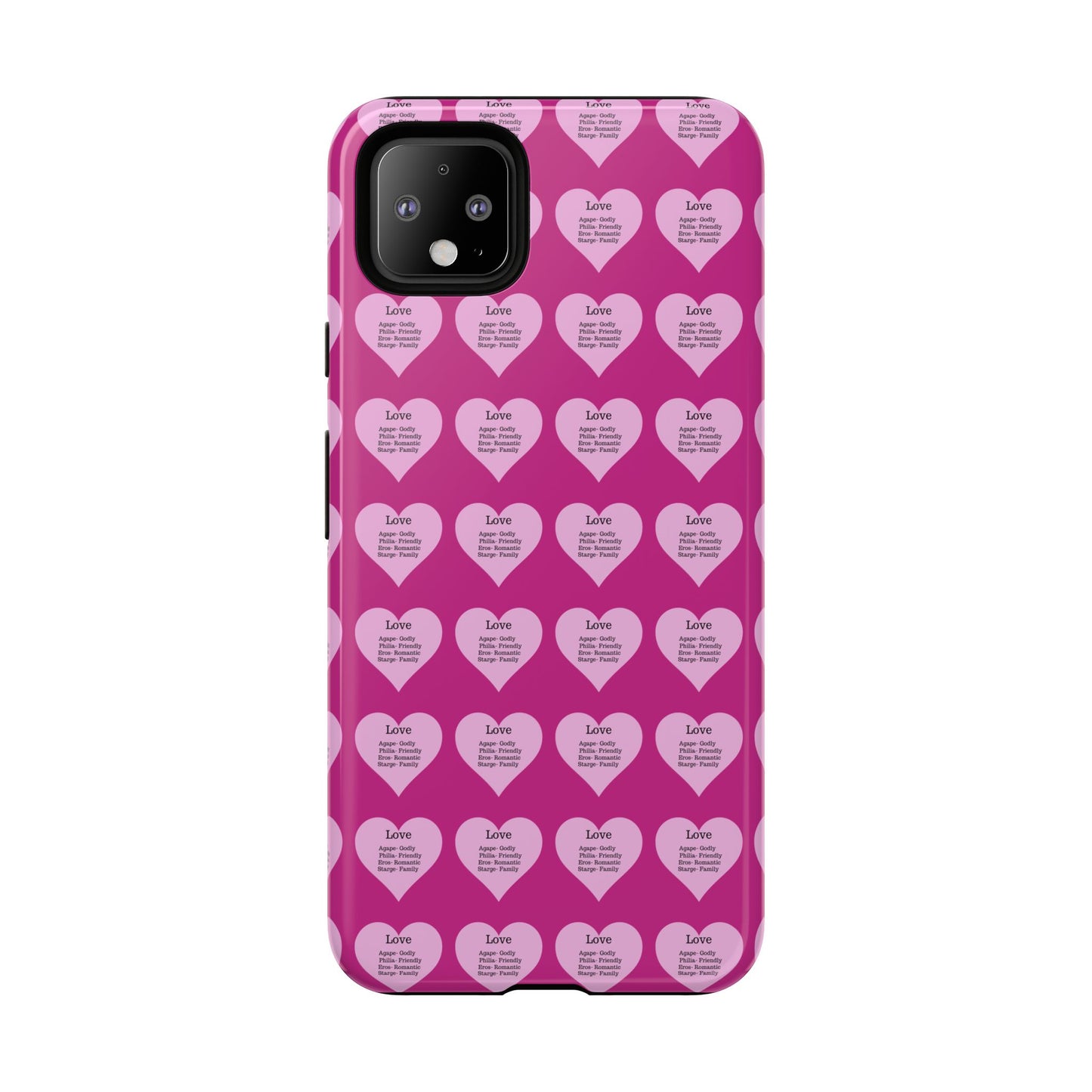 Hearts-A-Flutter Phone Case (iPhone, Google Pixel)(Pink)