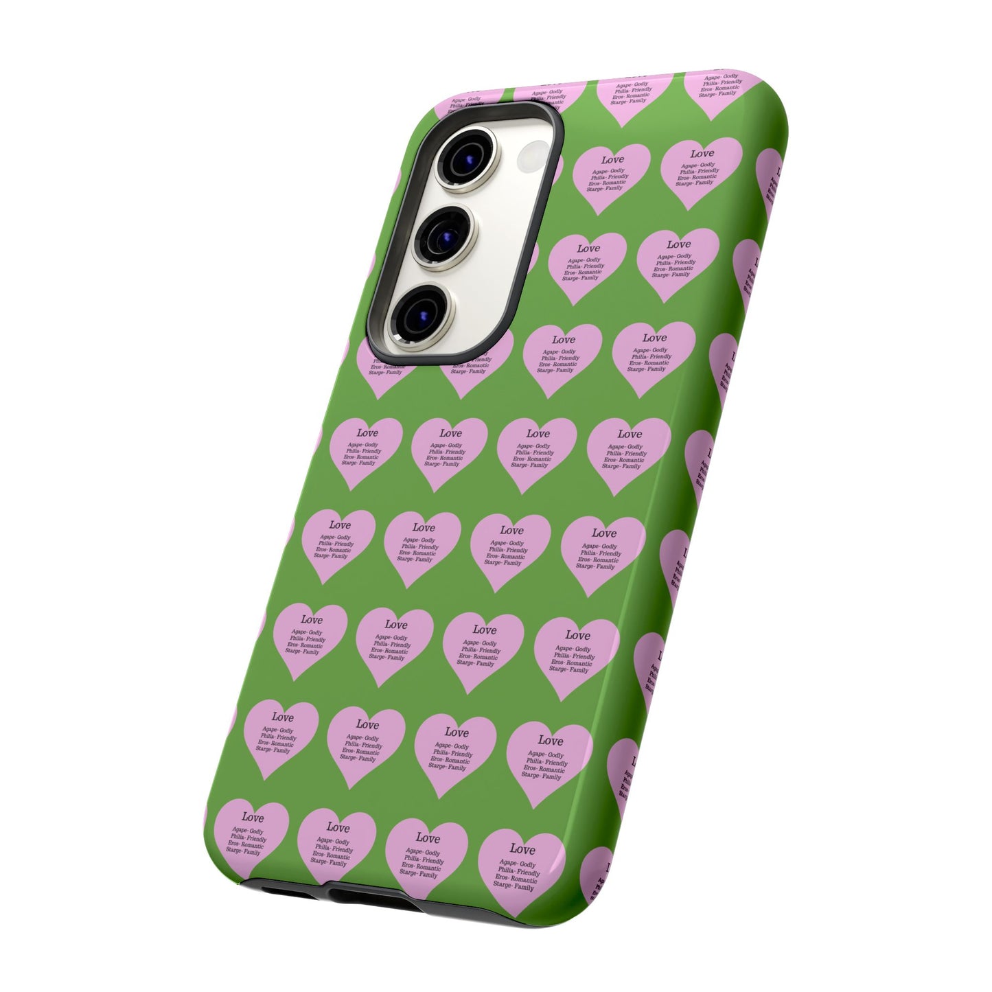 Hearts-A-Flutter Phone Case (Samsung)(Green)