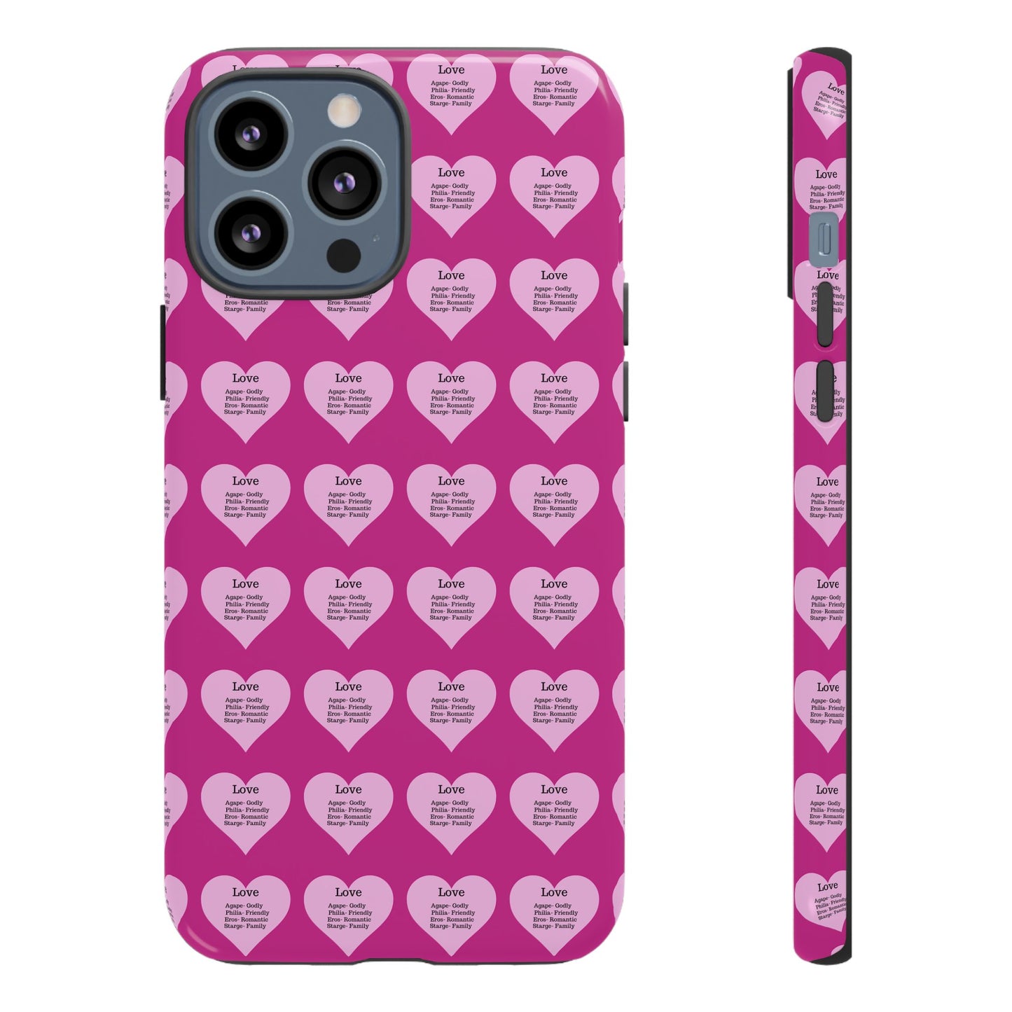 Hearts-A-Flutter Phone Case (iPhone, Google Pixel)(Pink)