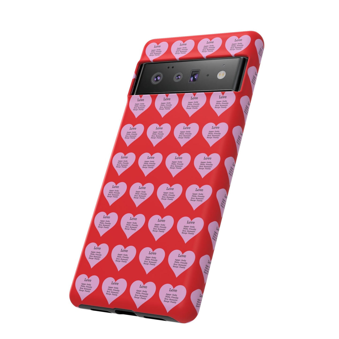 Hearts-A-Flutter Phone Case (iPhone, Google Pixel)(Red)