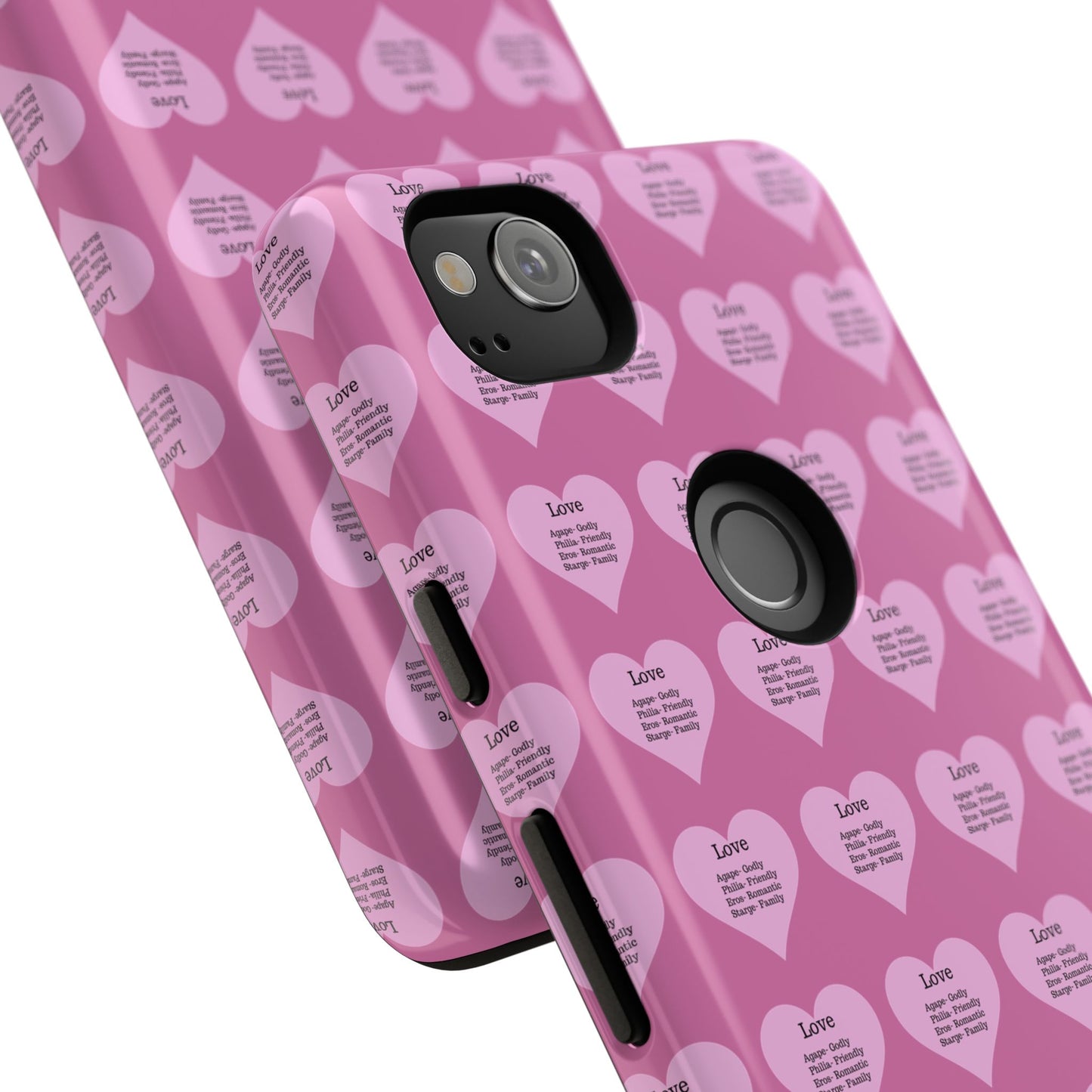 Hearts-A-Flutter Phone Case (iPhone, Google Pixel)(Light pink)