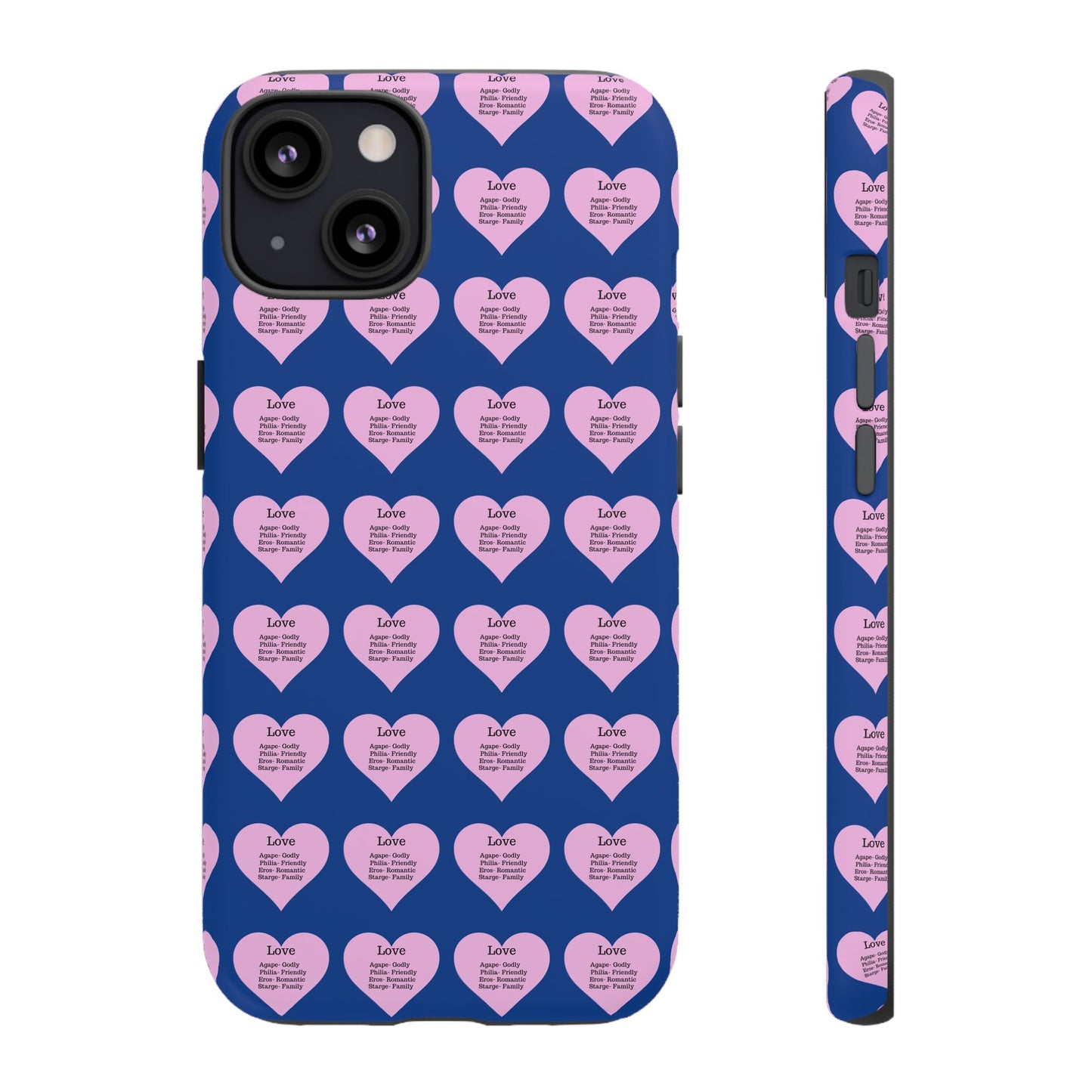 Hearts-A-Flutter Phone Case (iPhone, Google Pixel)(Dark blue)
