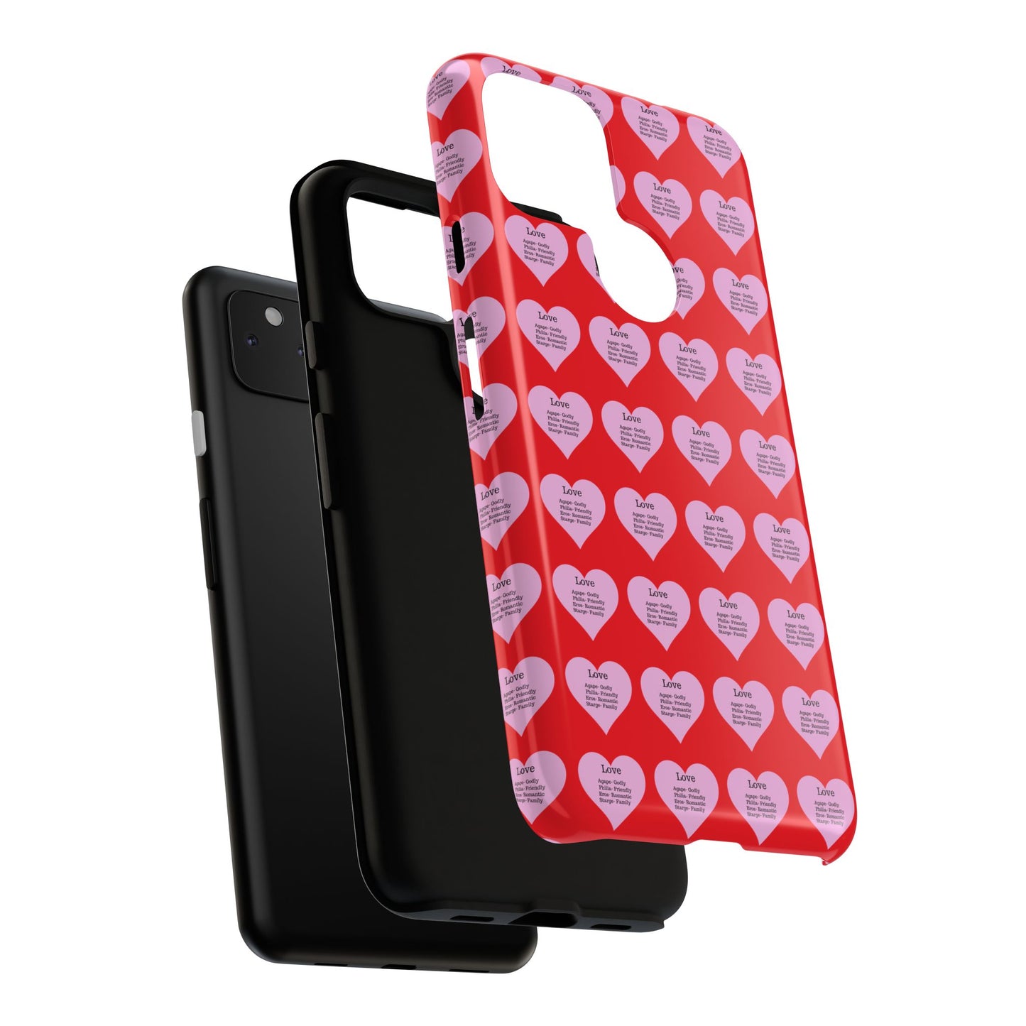 Hearts-A-Flutter Phone Case (iPhone, Google Pixel)(Red)