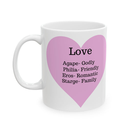 Charming Heart Ceramic Coffee Mug (White)