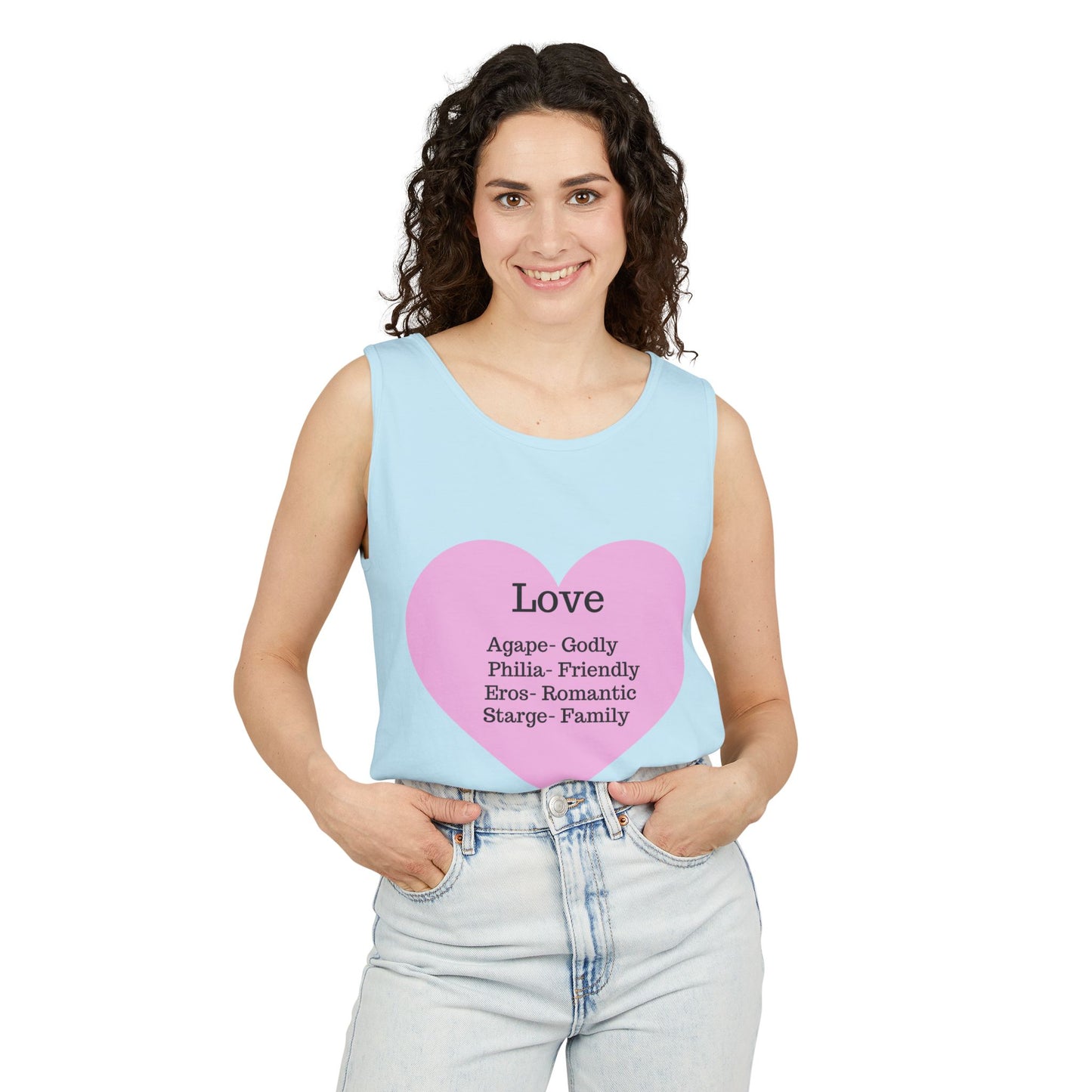 Unisex "Love" Definitions Garment-Dyed Tank Top