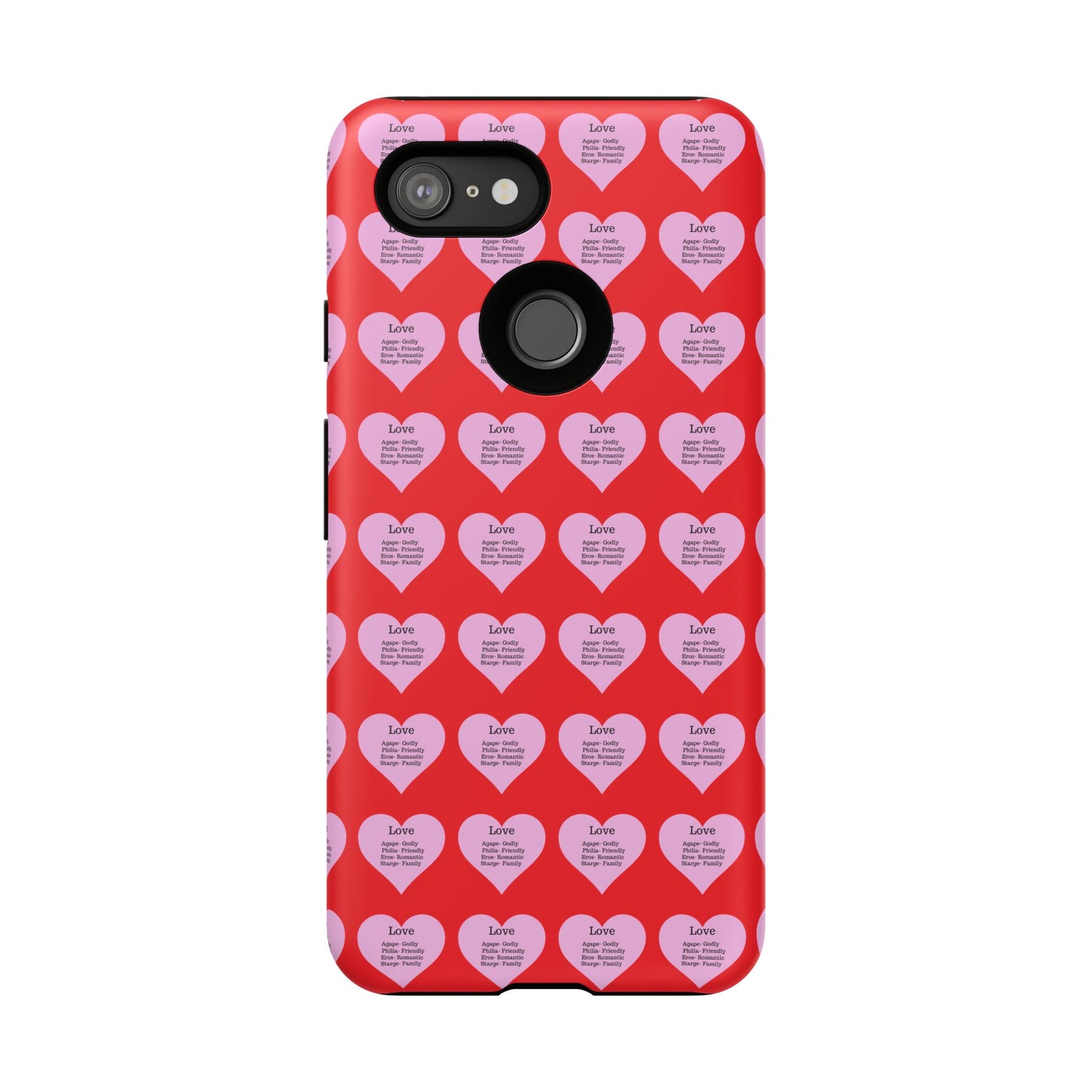 Hearts-A-Flutter Phone Case (iPhone, Google Pixel)(Red)