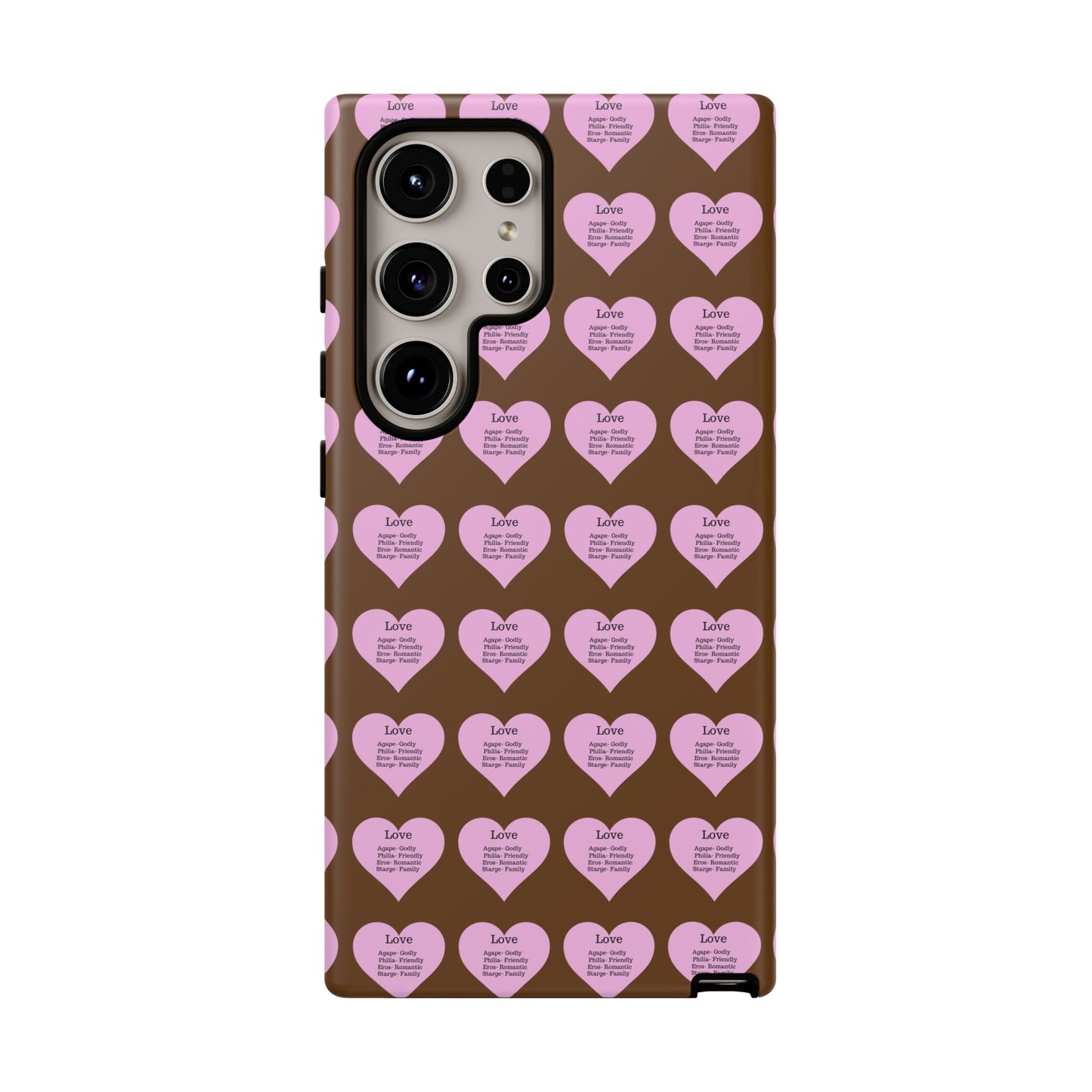 Hearts-A-Flutter Phone Case (Samsung)(Brown)