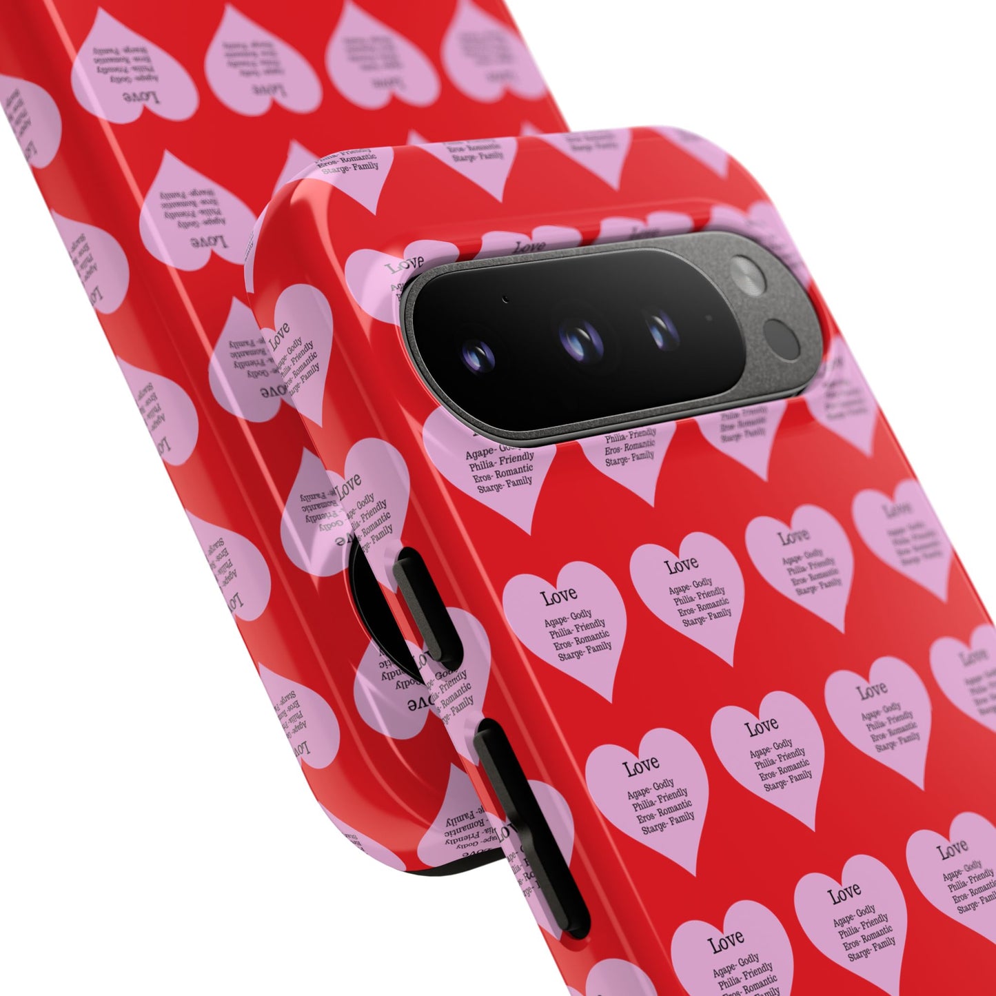 Hearts-A-Flutter Phone Case (iPhone, Google Pixel)(Red)