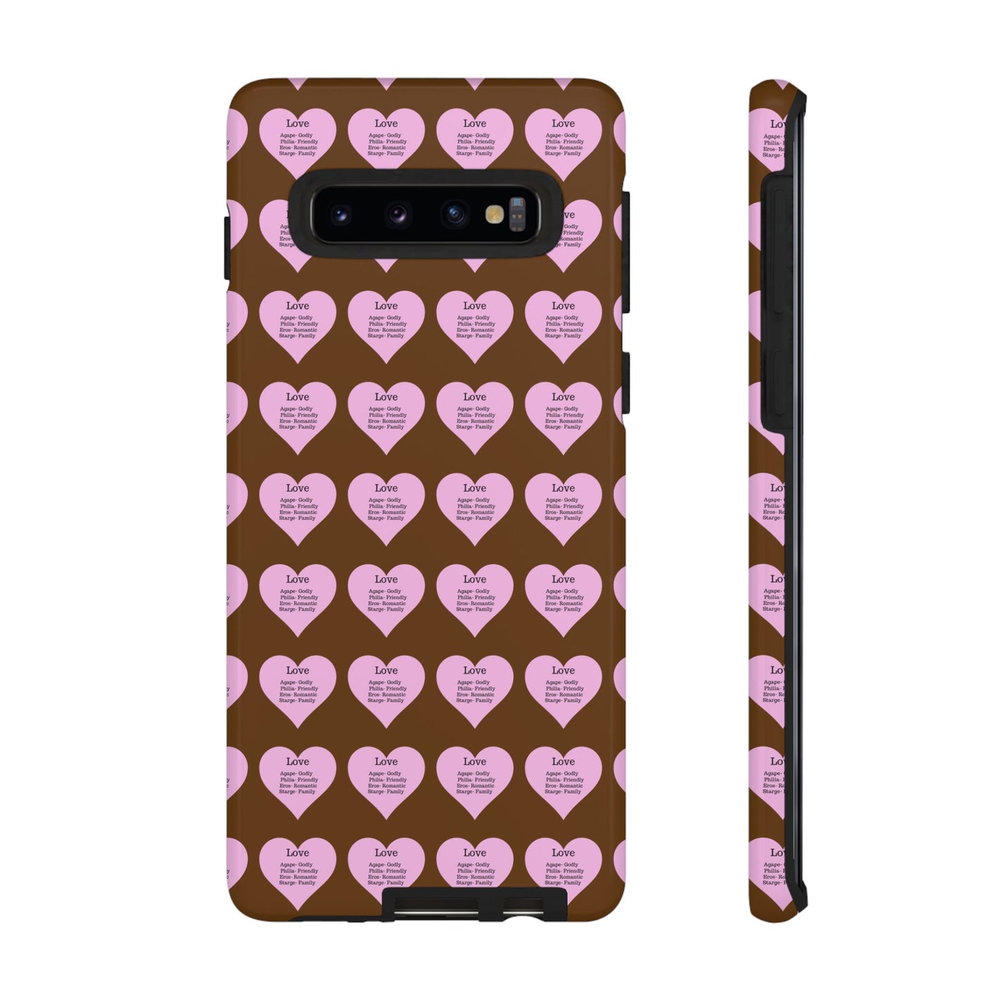 Hearts-A-Flutter Phone Case (Samsung)(Brown)