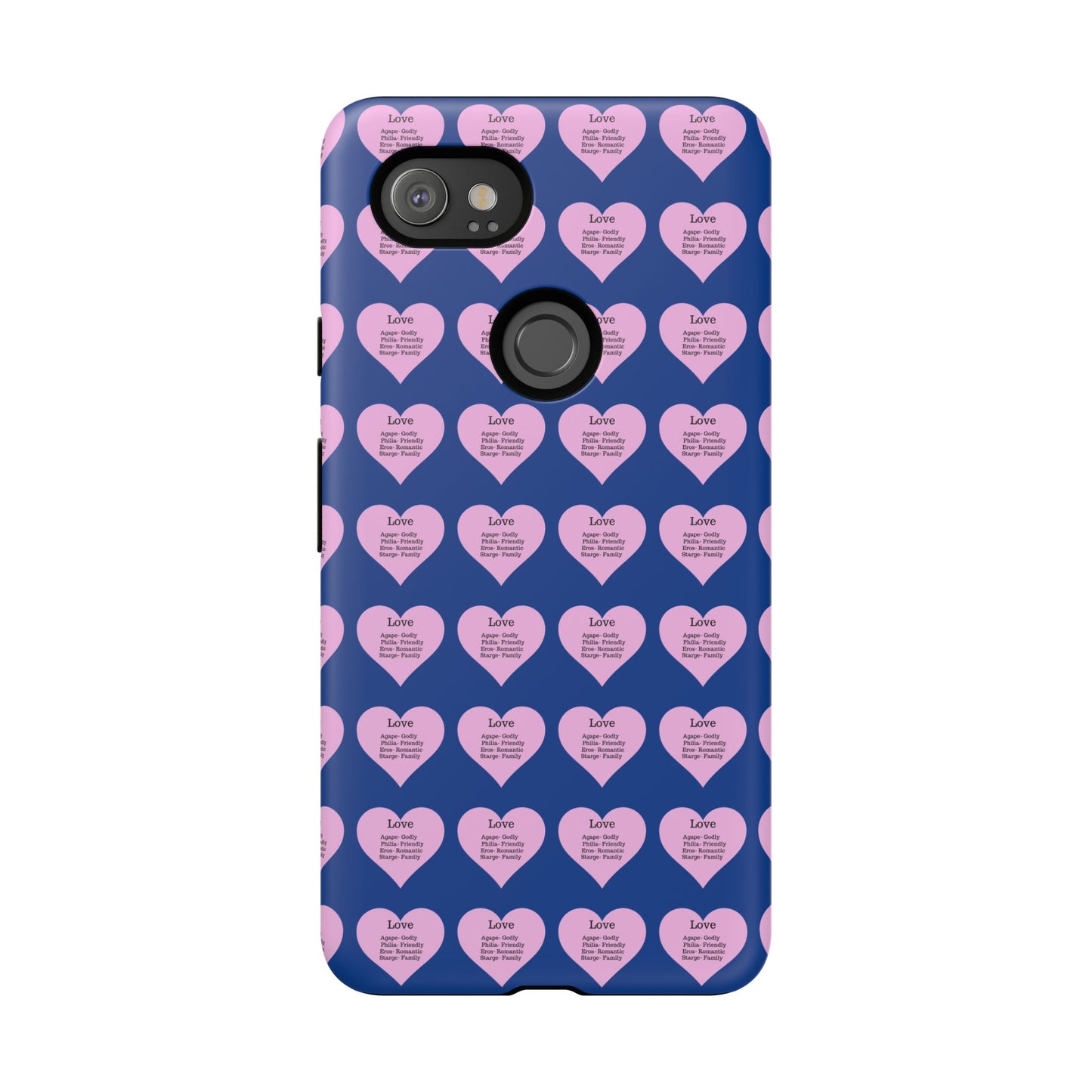 Hearts-A-Flutter Phone Case (iPhone, Google Pixel)(Dark blue)