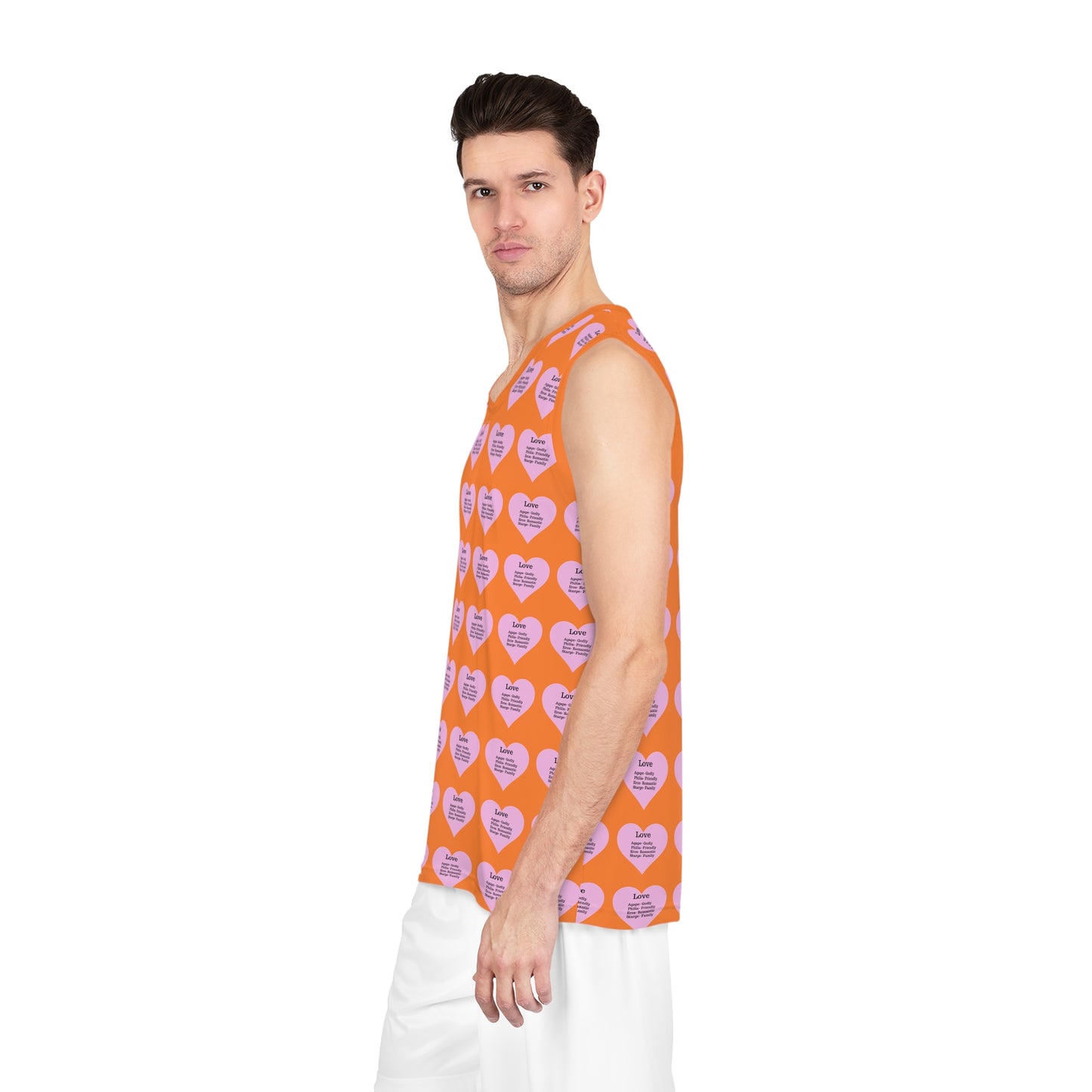 Love Heart All-Over-Print Basketball Jersey (Crusta)