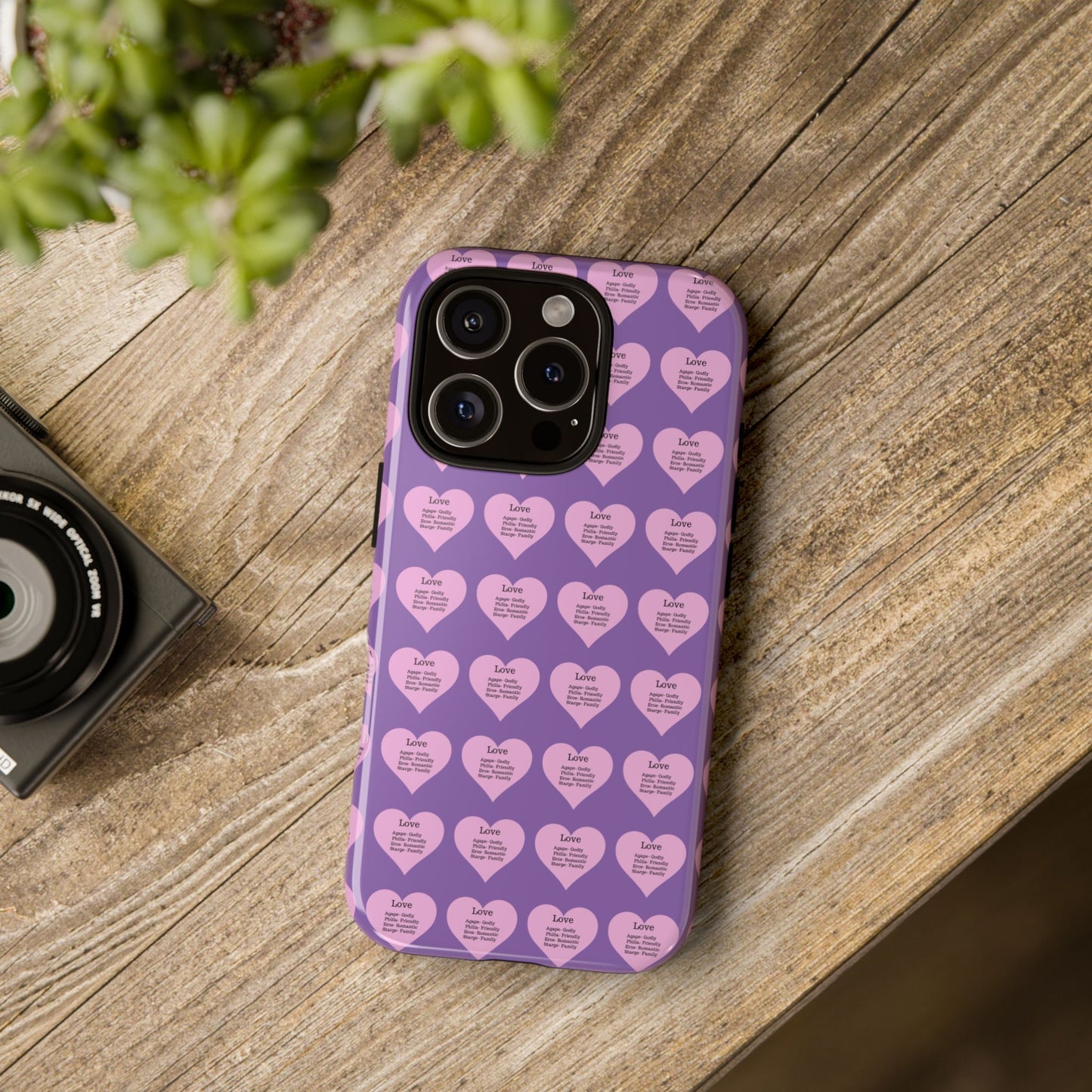 Hearts-A-Flutter Phone Case (iPhone, Google Pixel)(Light purple)