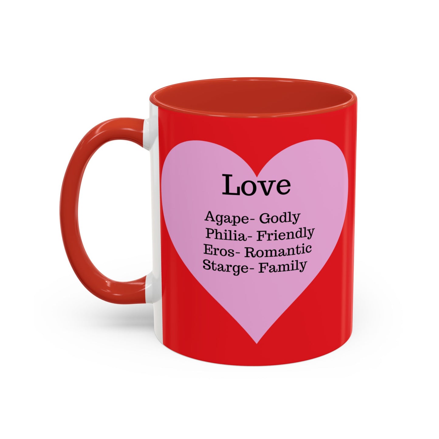 Charming Heart Accent Coffee Mug (Red)