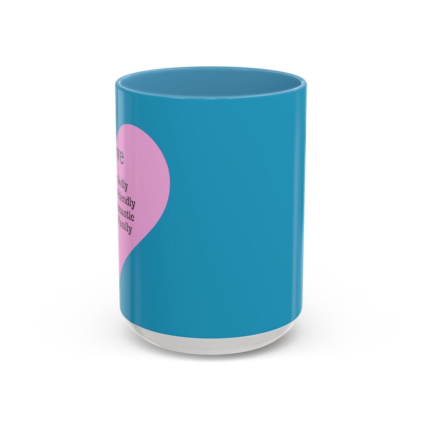 Charming Heart Accent Coffee Mug (Turquoise)
