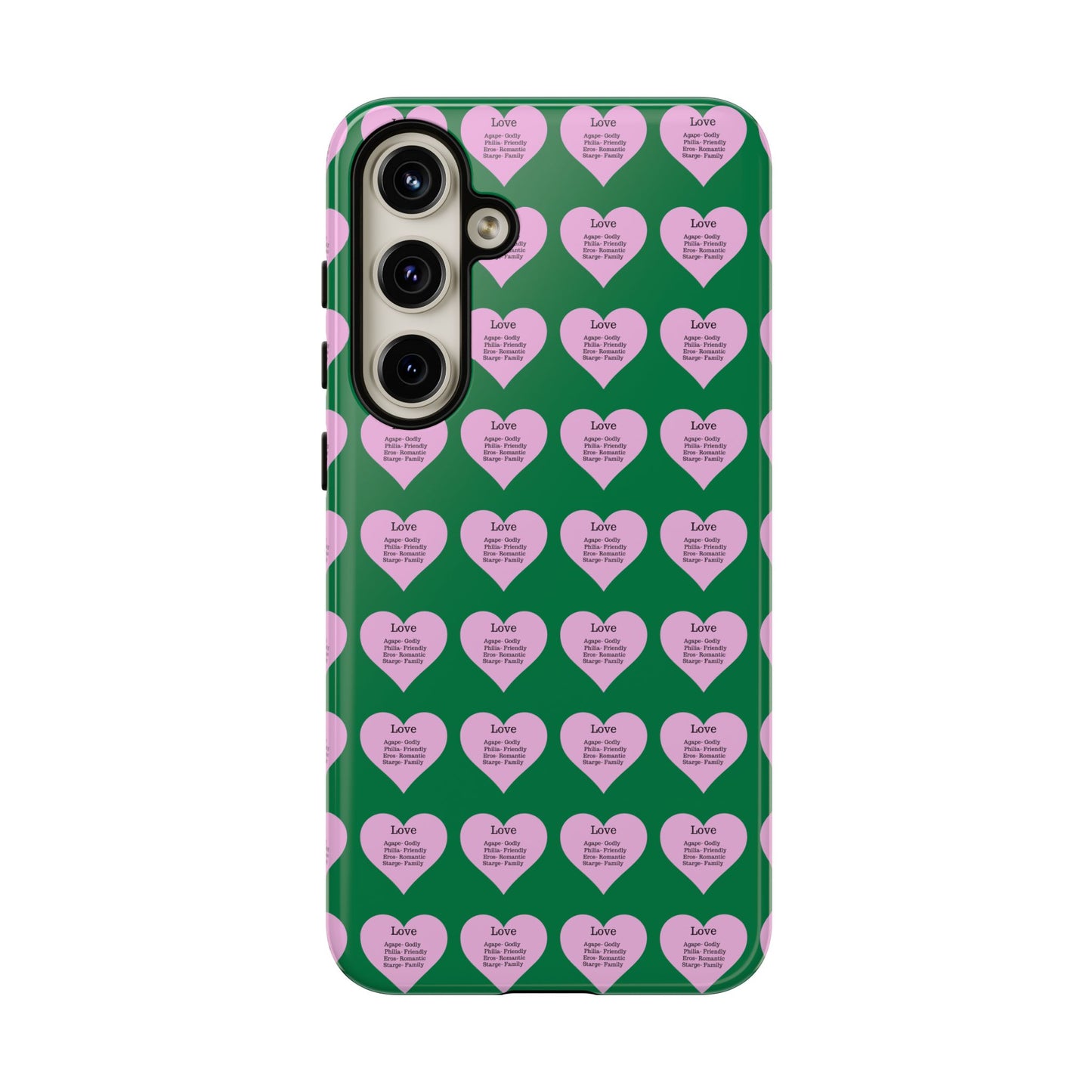 Hearts-A-Flutter Phone Case (Samsung)(Dark green)