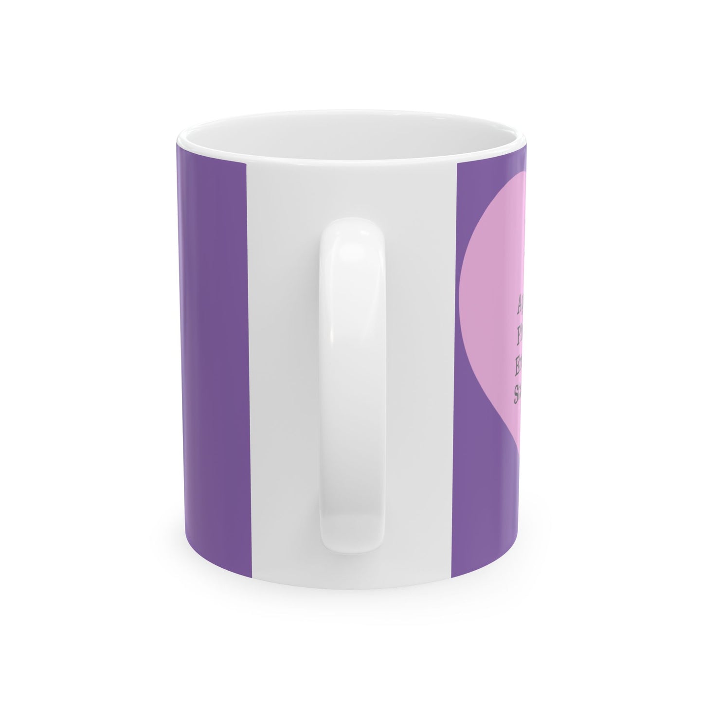 Charming Heart Ceramic Coffee Mug (Light purple)