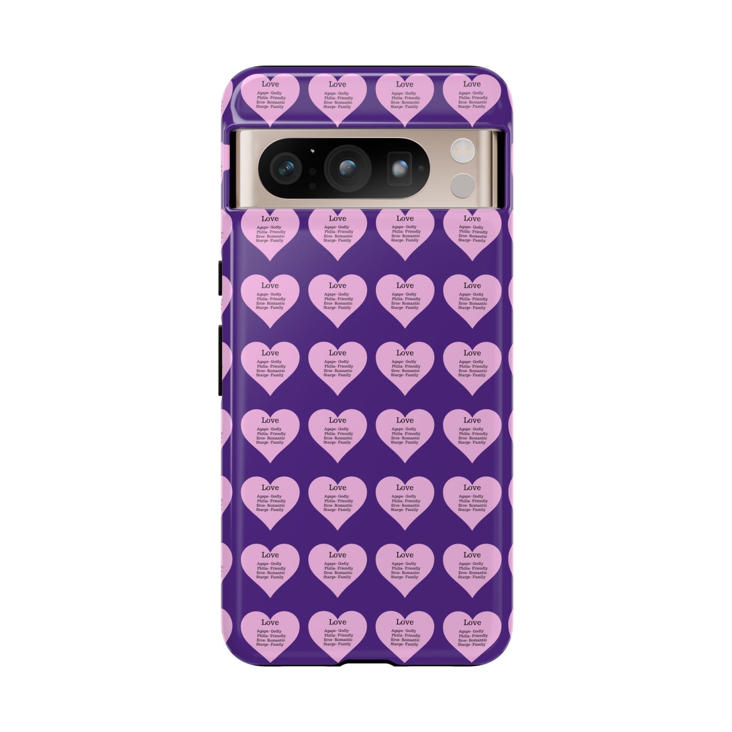 Hearts-A-Flutter Phone Case (iPhone, Google Pixel)(Purple)