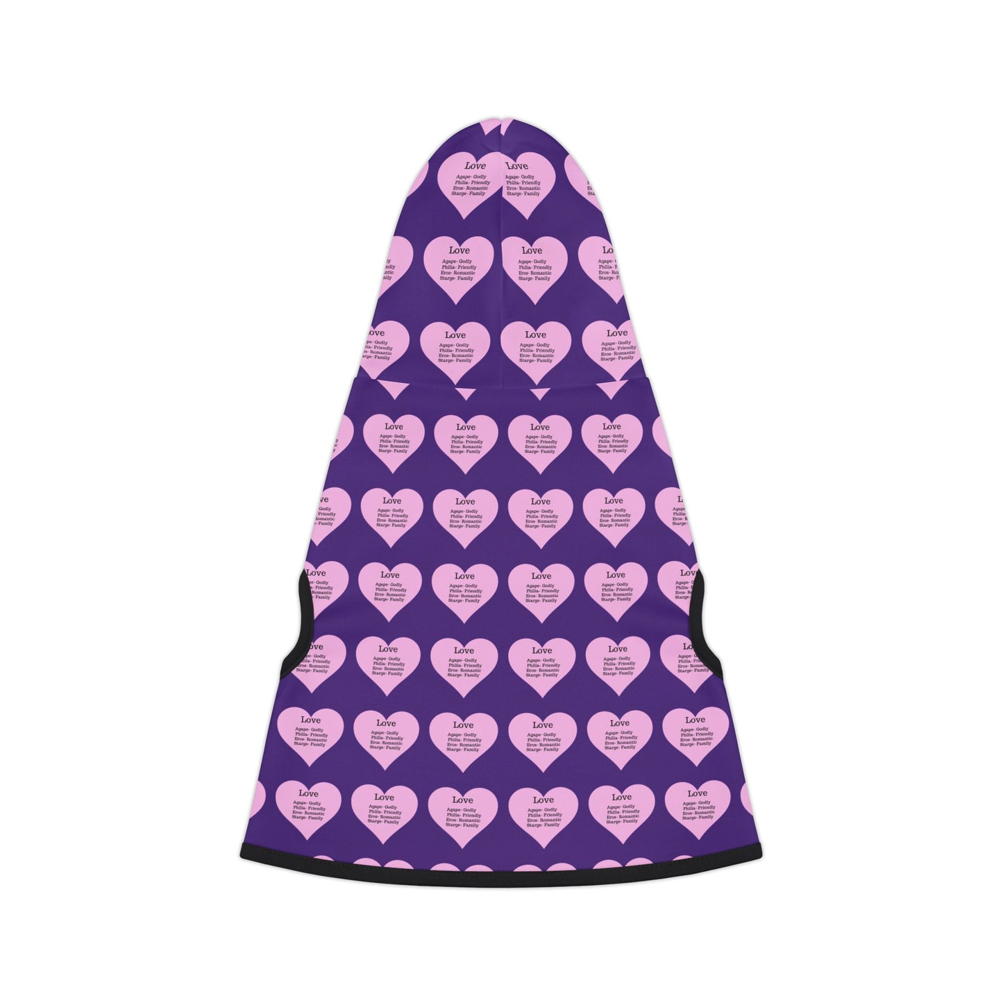 Charming Heart Pet Hoodie Pattern (Purple)