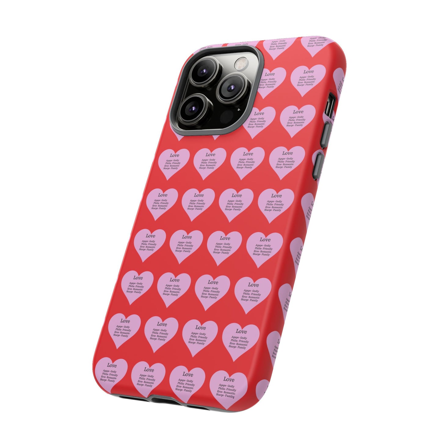 Hearts-A-Flutter Phone Case (iPhone, Google Pixel)(Red)