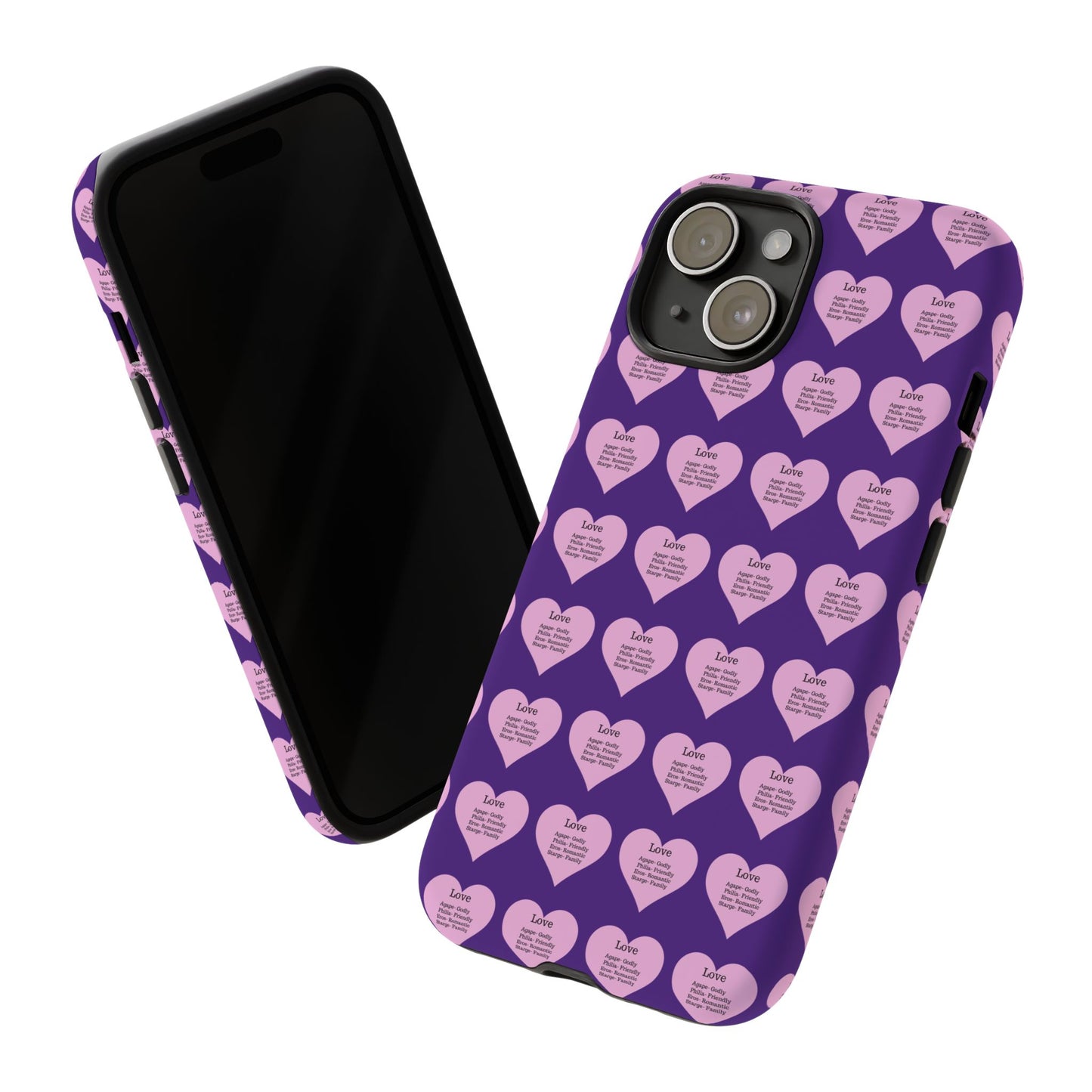 Hearts-A-Flutter Phone Case (iPhone, Google Pixel)(Purple)