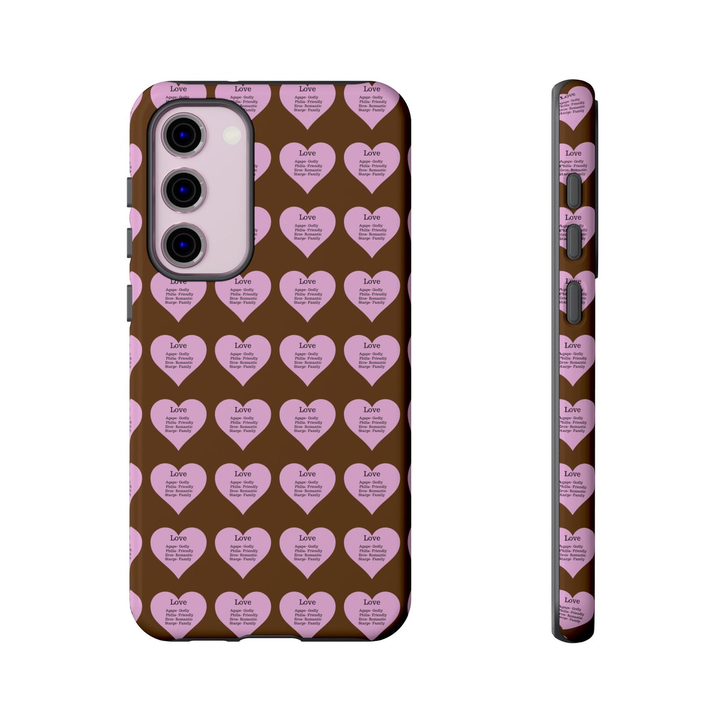 Hearts-A-Flutter Phone Case (Samsung)(Brown)