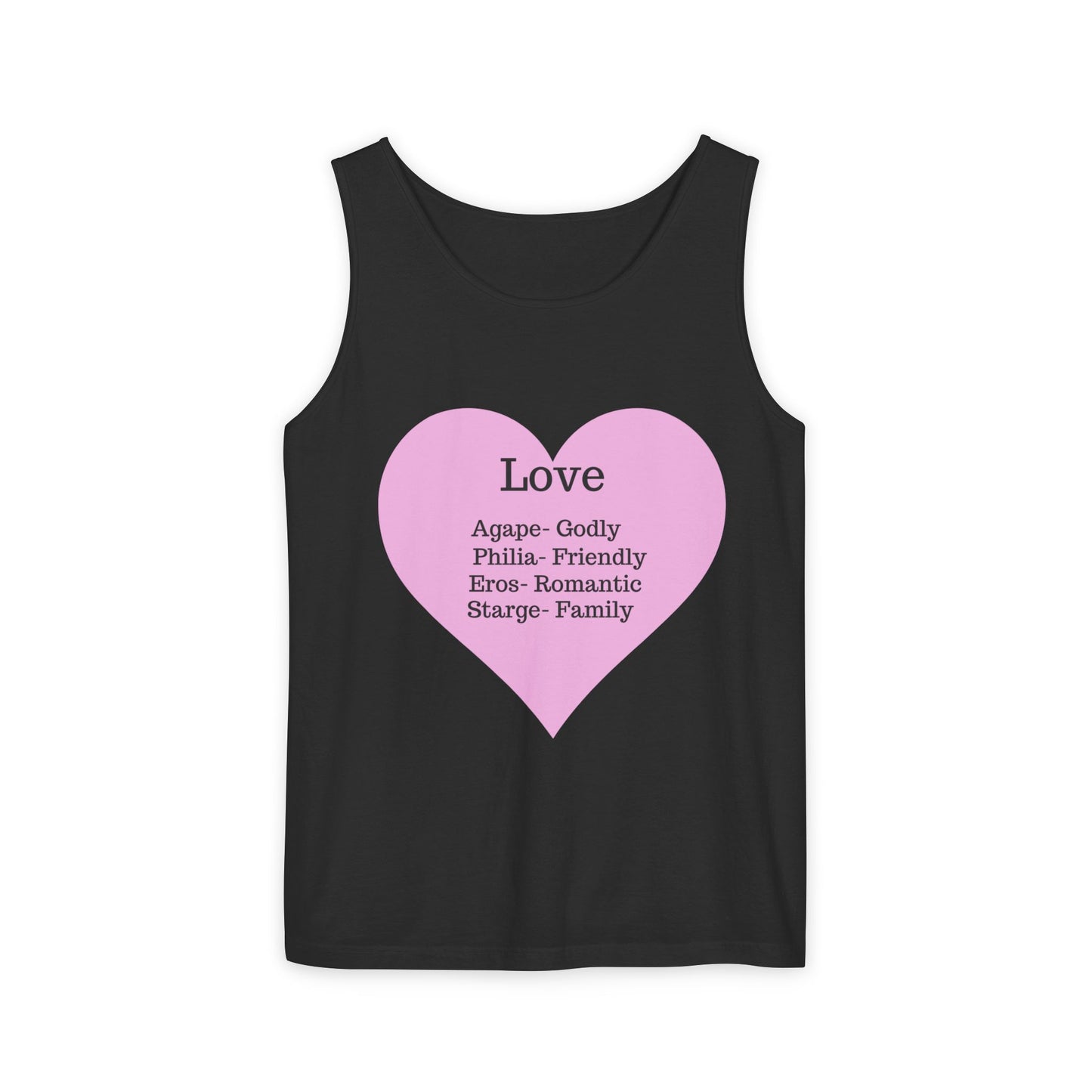 Unisex "Love" Definitions Garment-Dyed Tank Top