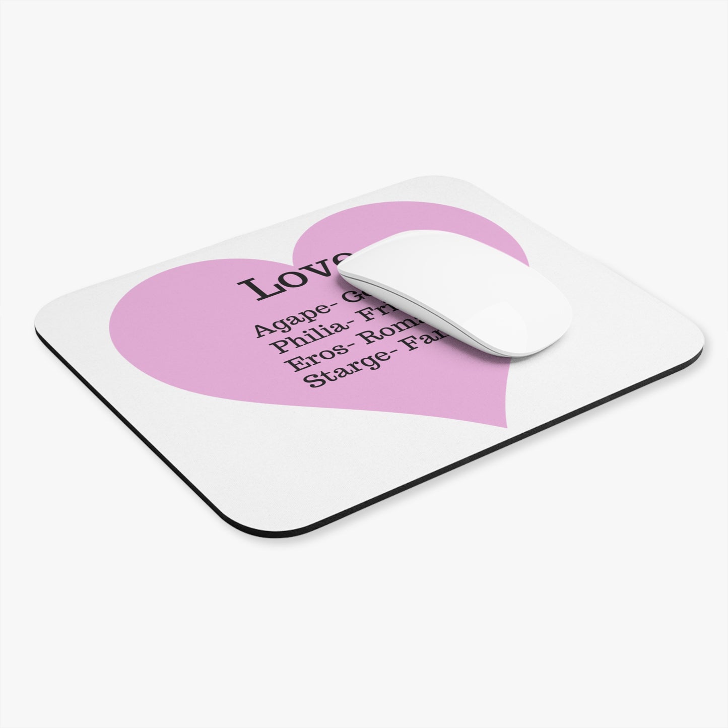 The Four Loves Mouse Pad (White)