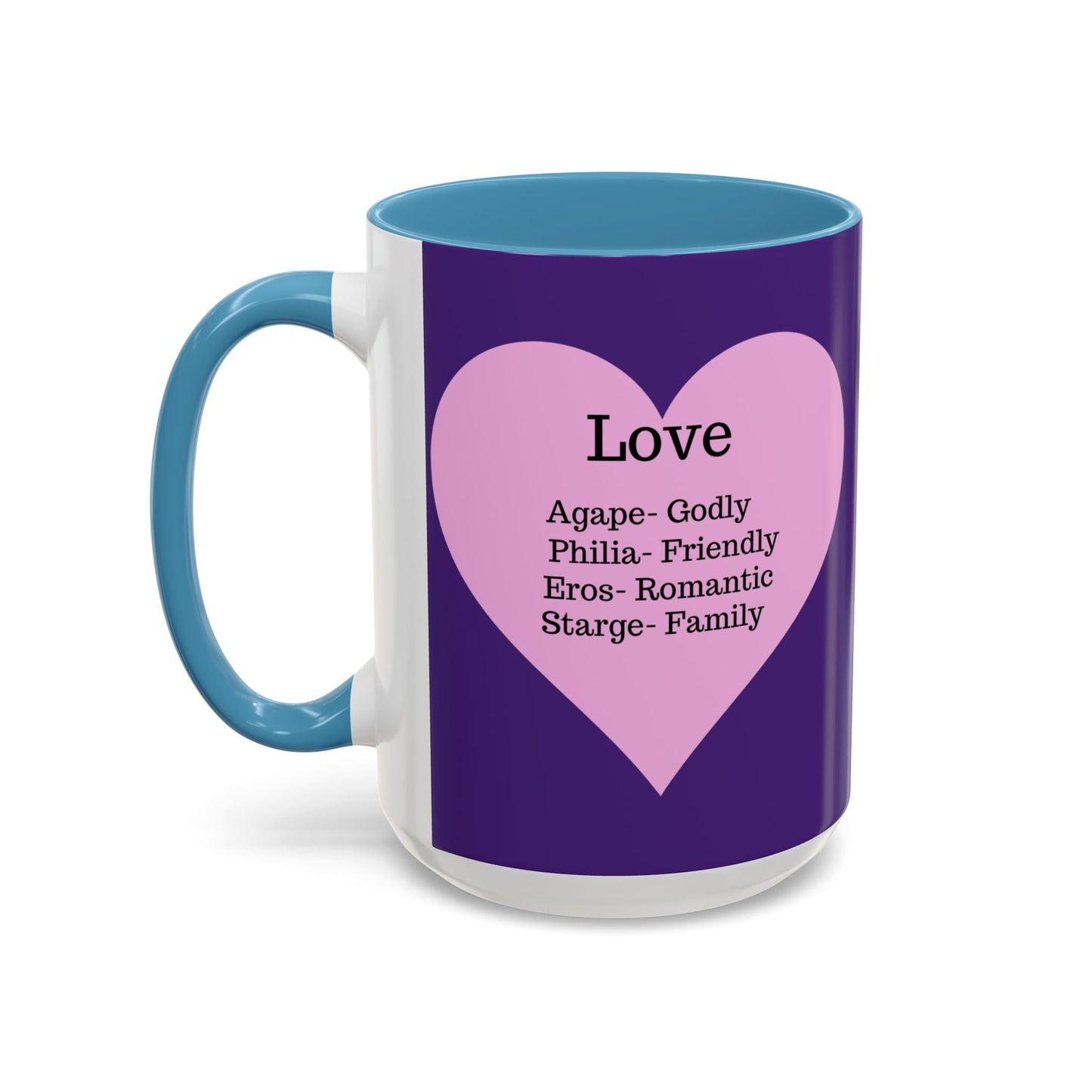Charming Heart Accent Coffee Mug (Purple)