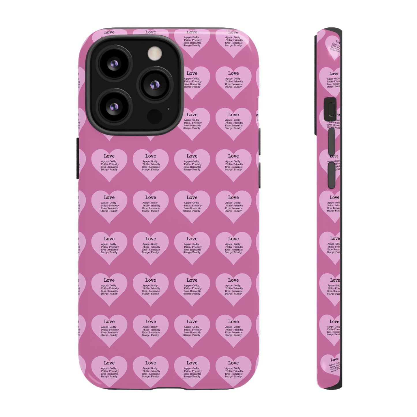 Hearts-A-Flutter Phone Case (iPhone, Google Pixel)(Light pink)