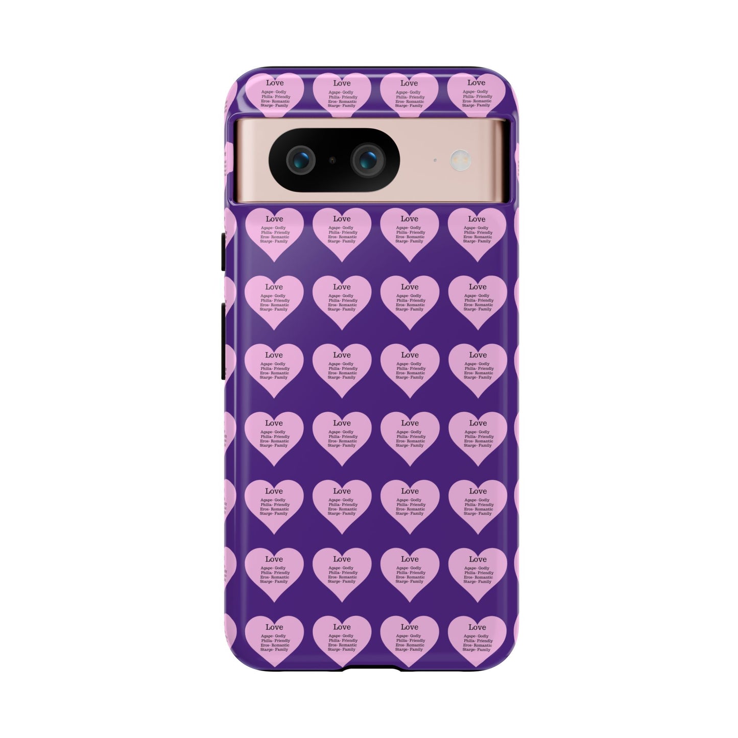 Hearts-A-Flutter Phone Case (iPhone, Google Pixel)(Purple)