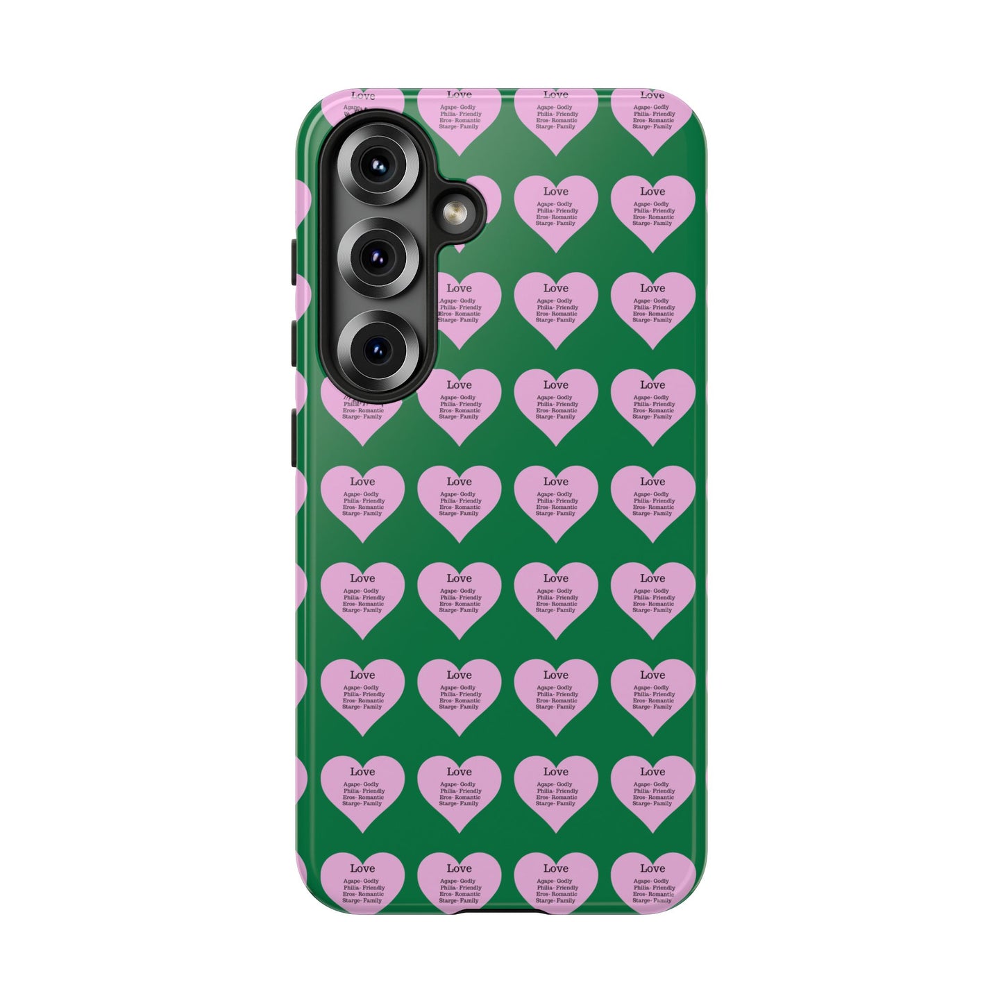 Hearts-A-Flutter Phone Case (Samsung)(Dark green)