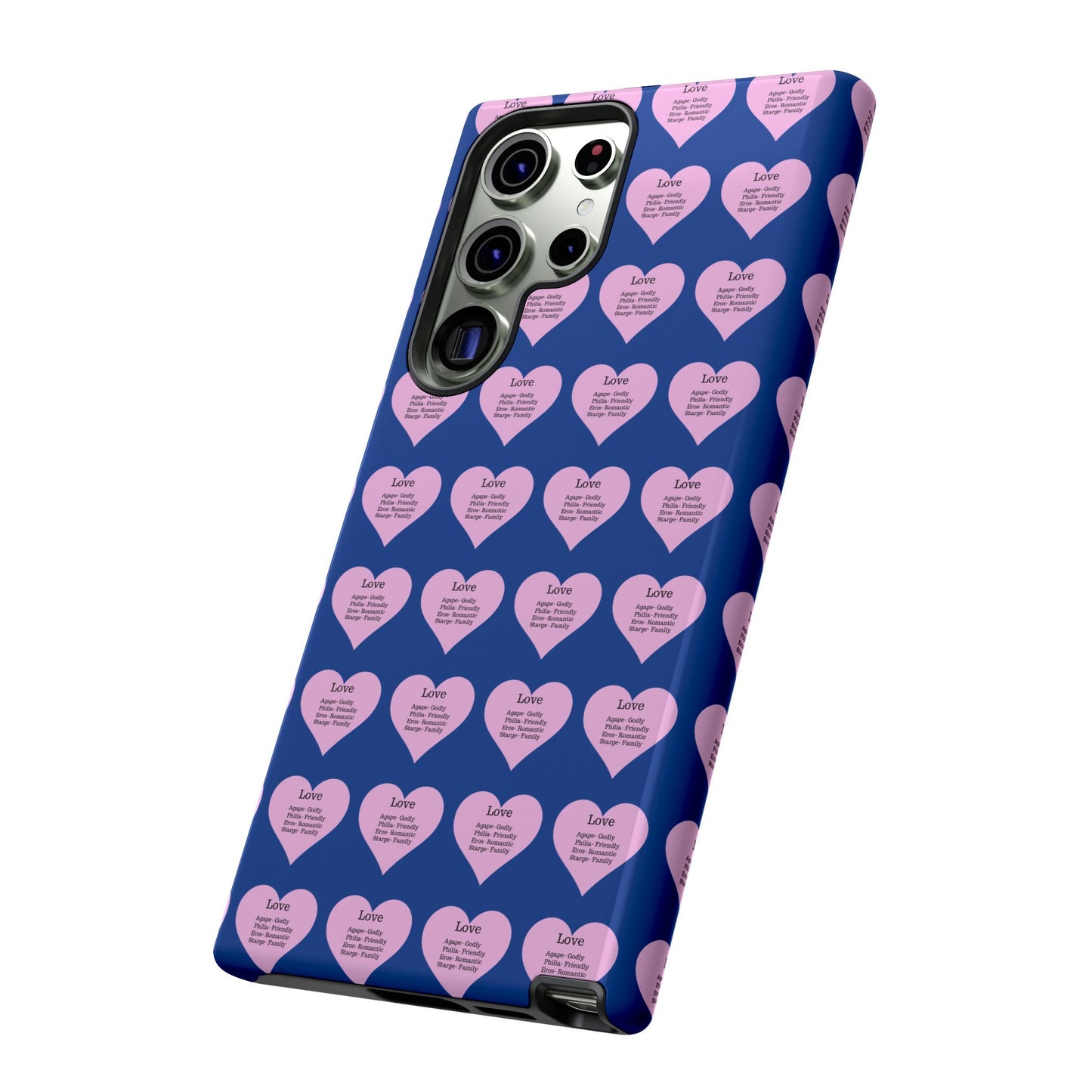 Hearts-A-Flutter Phone Case (Samsung)(Dark blue)