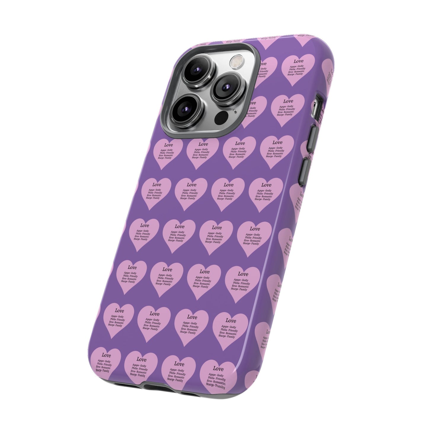 Hearts-A-Flutter Phone Case (iPhone, Google Pixel)(Light purple)