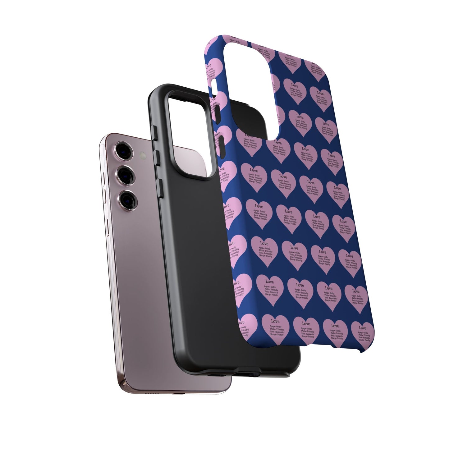 Hearts-A-Flutter Phone Case (Samsung)(Dark blue)