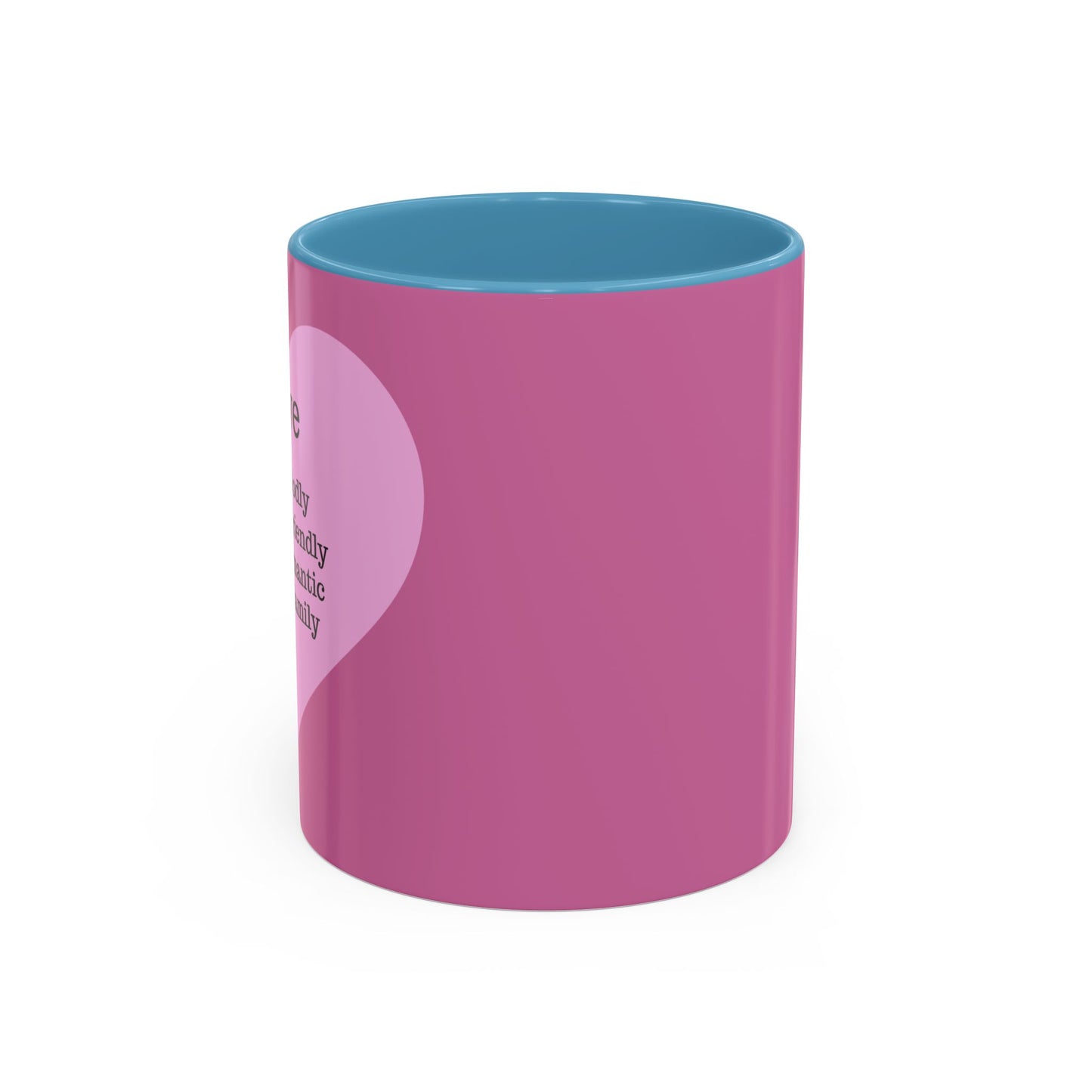 Charming Heart Accent Coffee Mug (Light pink)