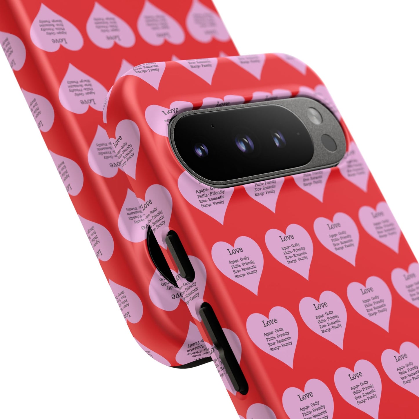 Hearts-A-Flutter Phone Case (iPhone, Google Pixel)(Red)