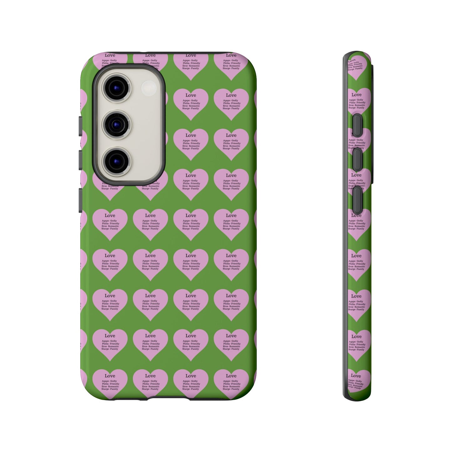 Hearts-A-Flutter Phone Case (Samsung)(Green)
