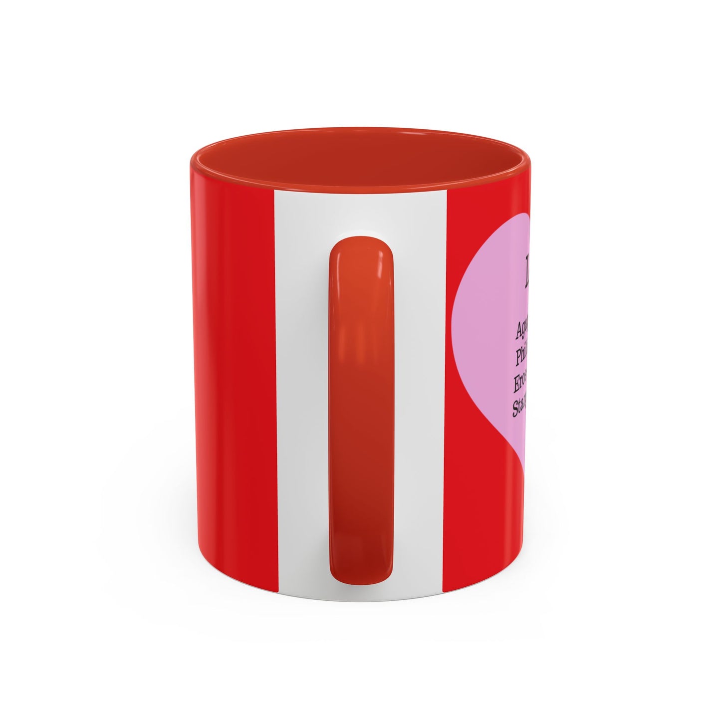 Charming Heart Accent Coffee Mug (Red)